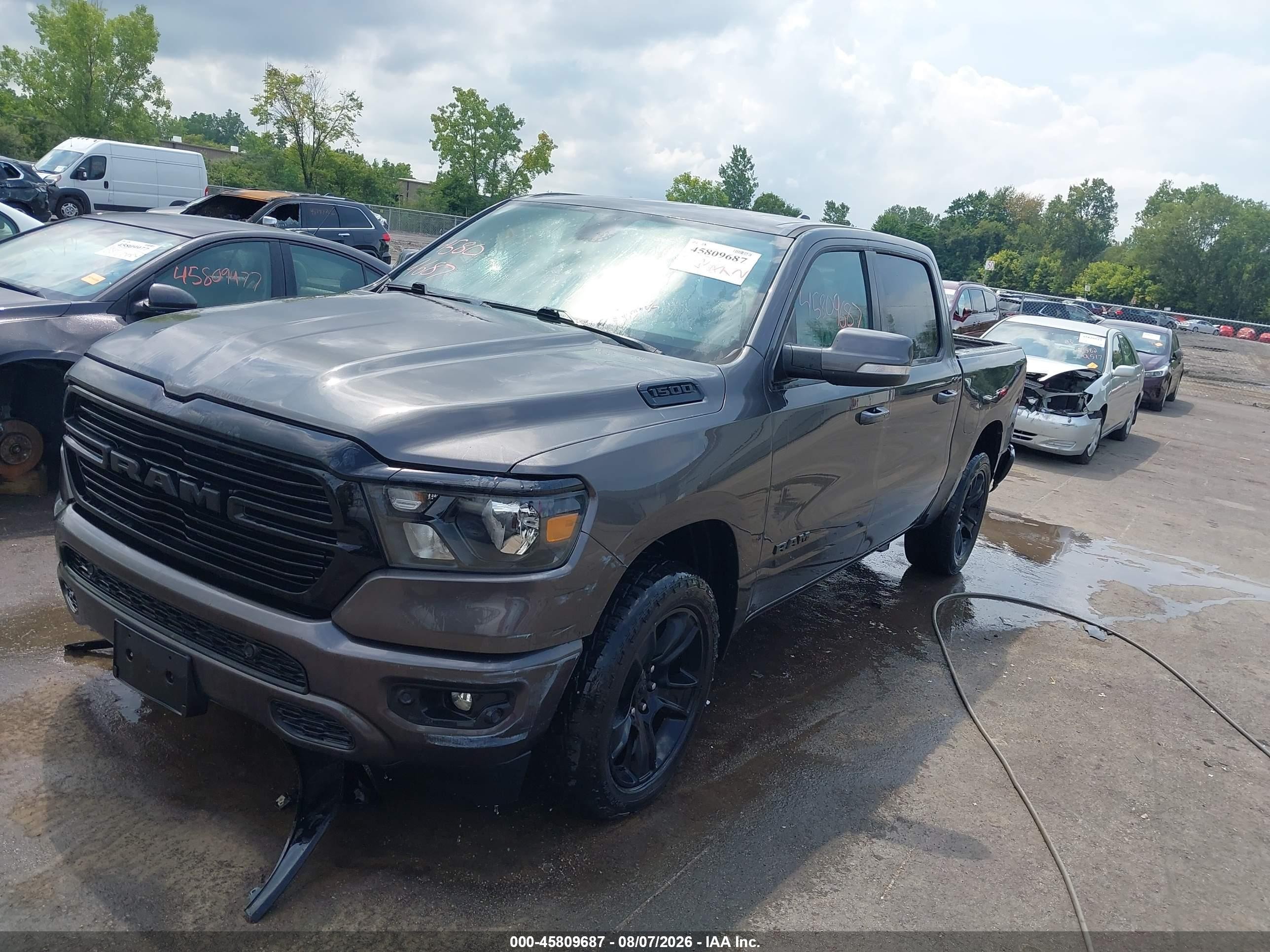 2020 Ram 1500 Big Horn  4x4 5'7 Box Gray vin: 1C6RRFFG8LN101922