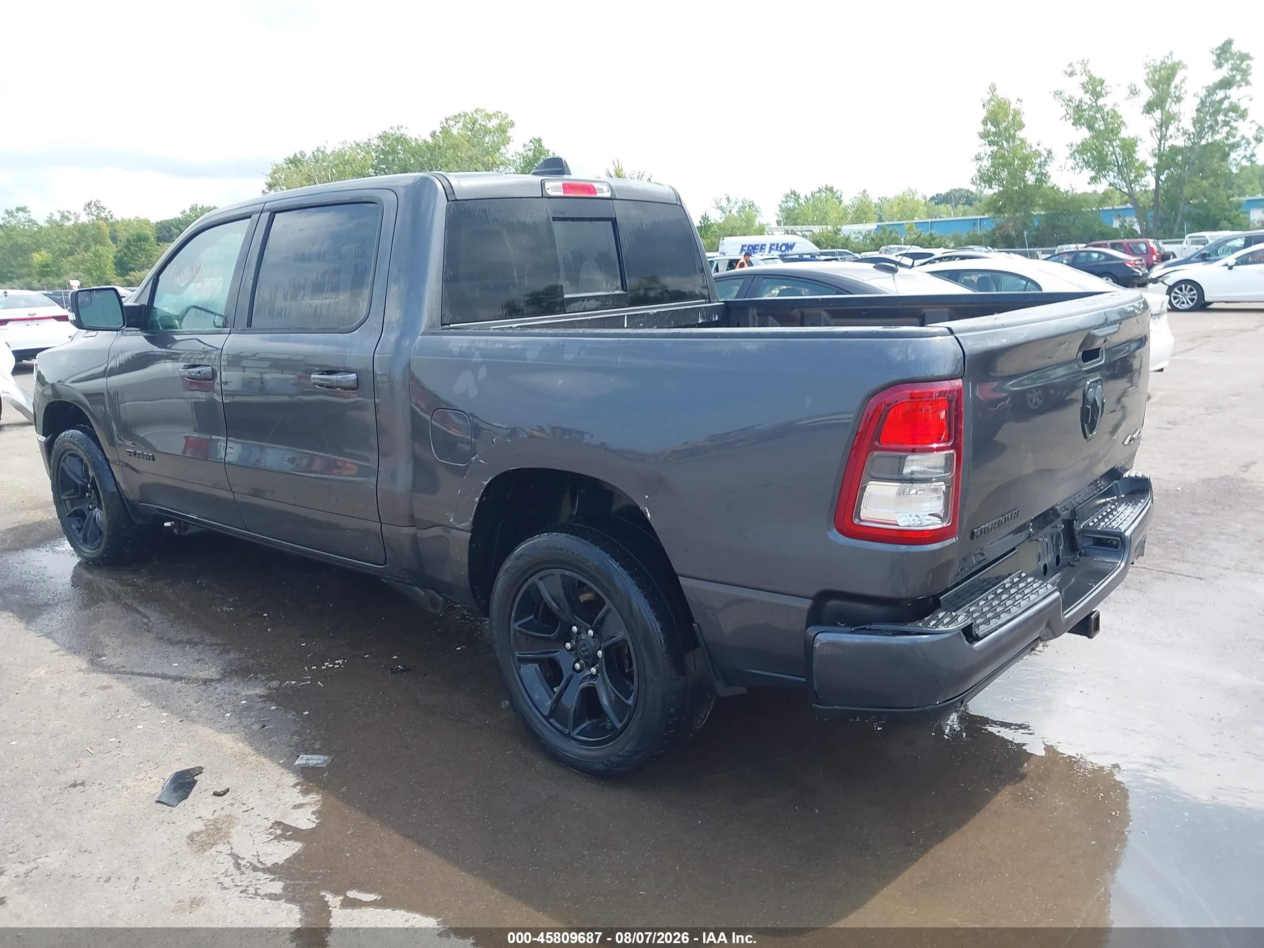2020 Ram 1500 Big Horn  4x4 5'7 Box Gray vin: 1C6RRFFG8LN101922