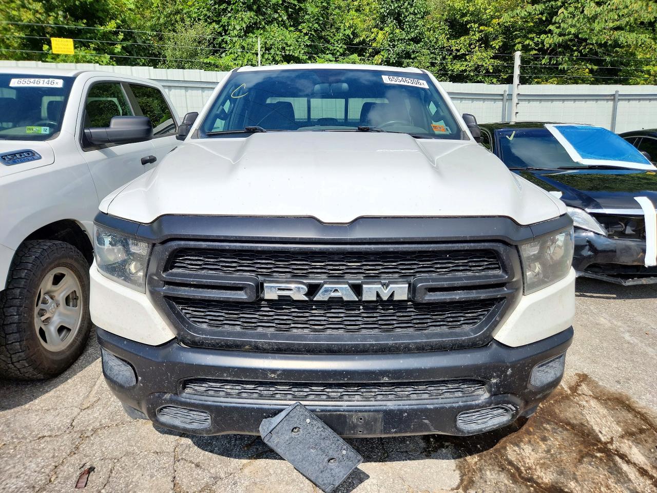 2023 Ram 1500 Tradesman White vin: 1C6RRFGG7PN638656