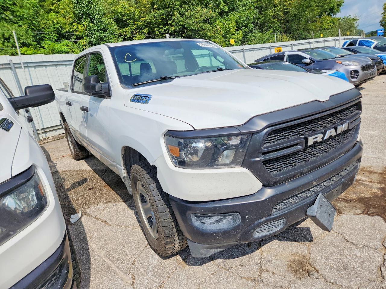 2023 Ram 1500 Tradesman White vin: 1C6RRFGG7PN638656