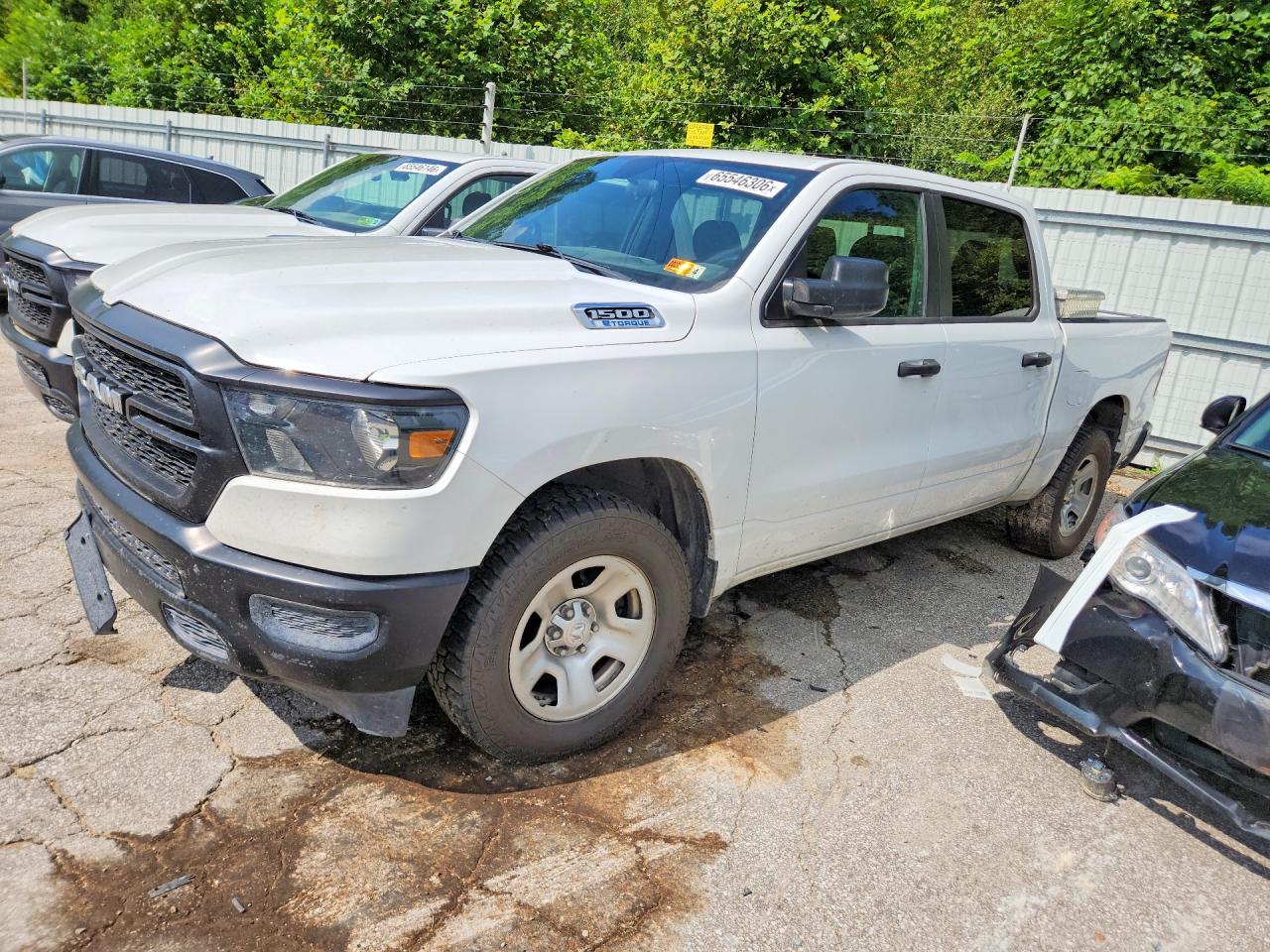 2023 Ram 1500 Tradesman White vin: 1C6RRFGG7PN638656