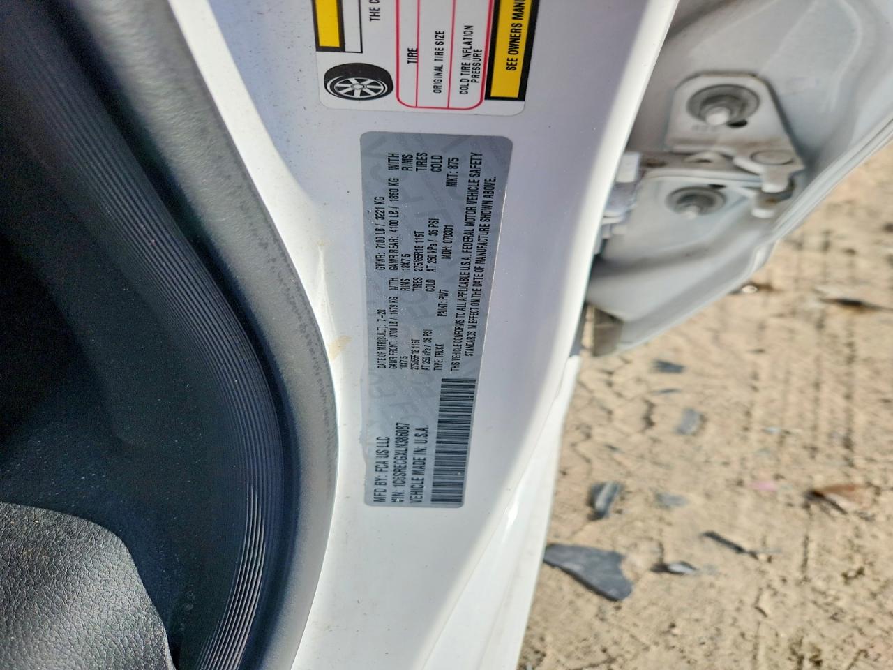 2020 Ram 1500 Tradesman White vin: 1C6SRECGXLN386087