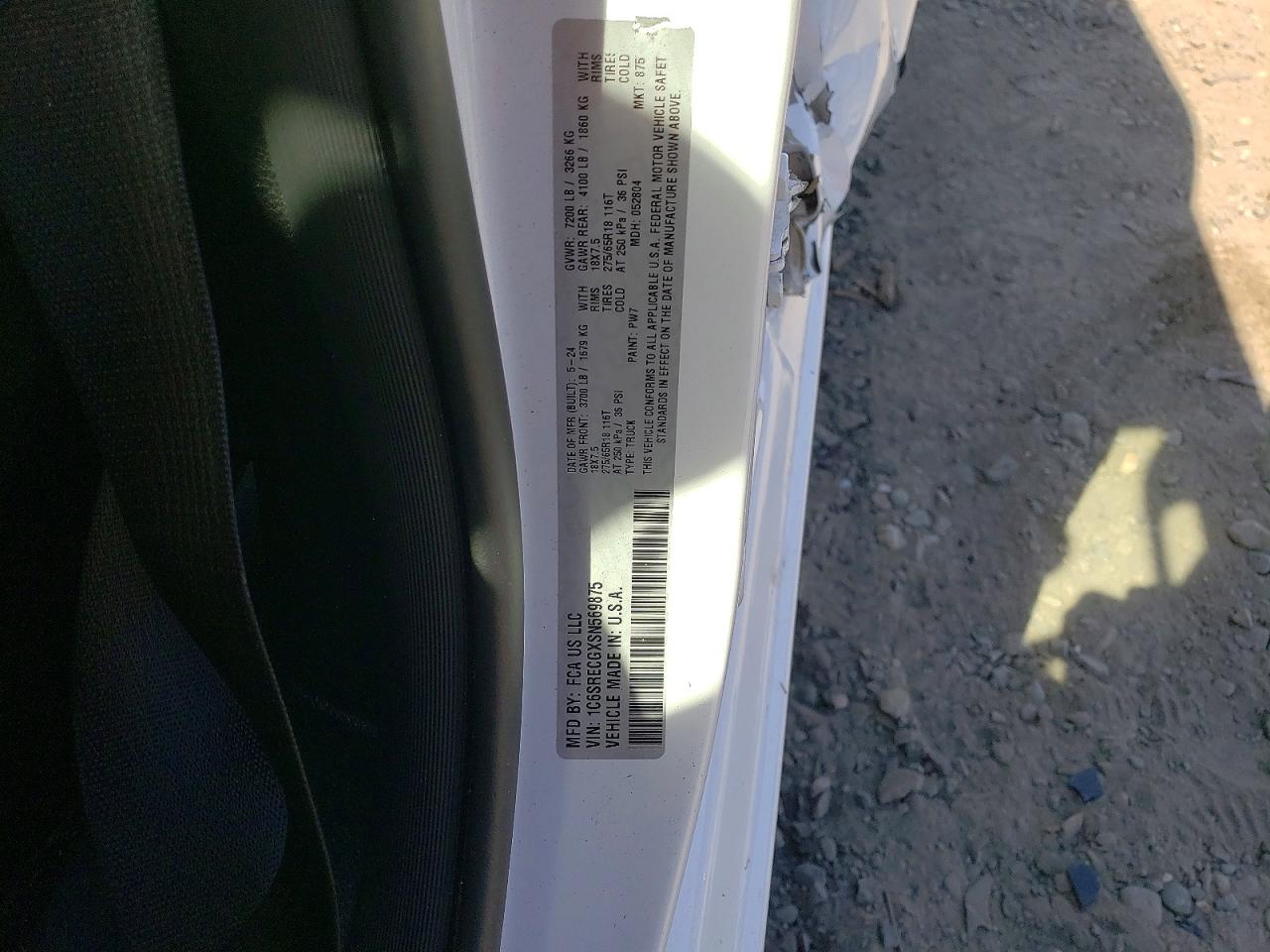 2025 Ram 1500 Tradesman White vin: 1C6SRECGXSN569875