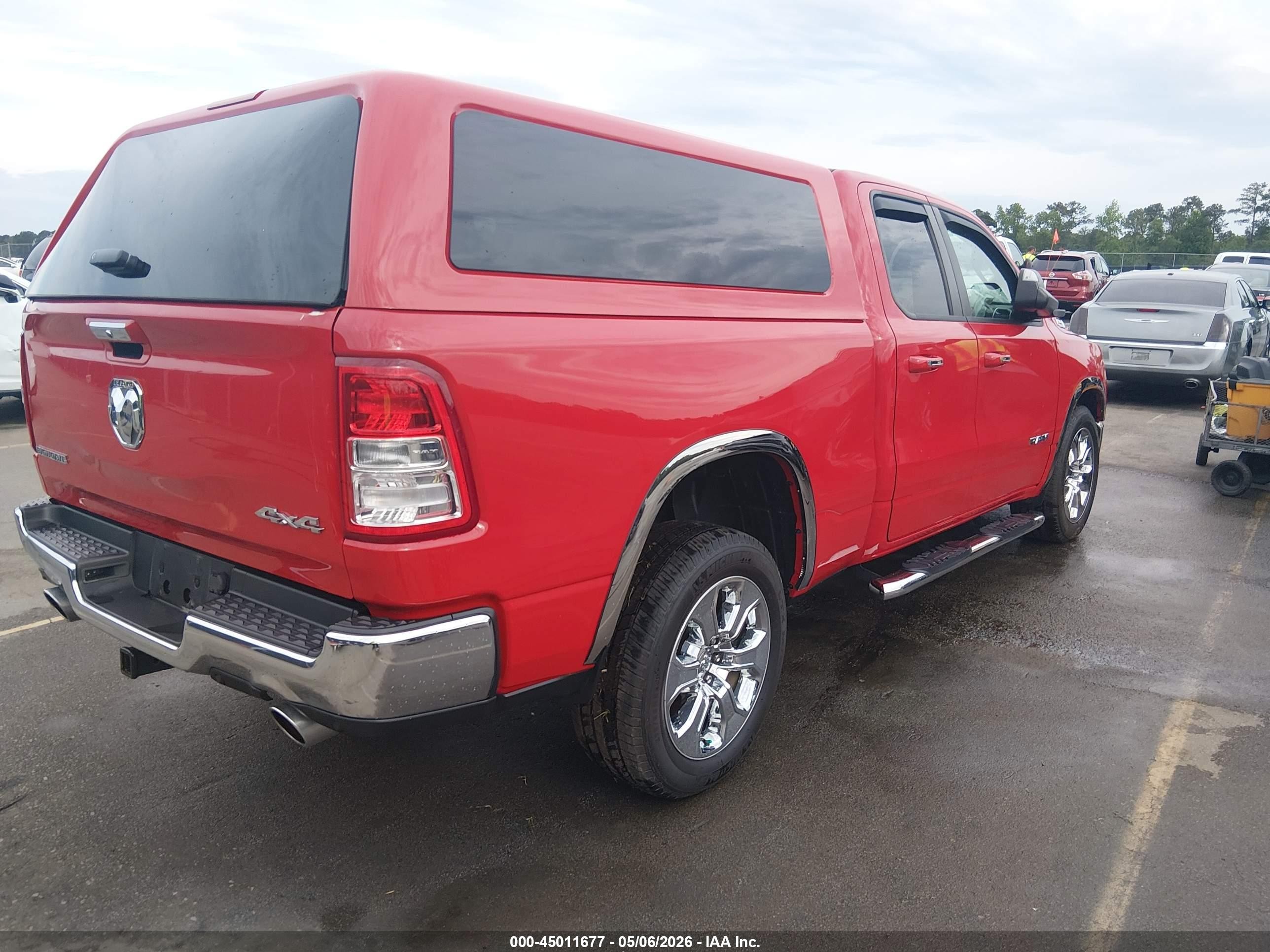 2020 Ram 1500 Big Horn  4x4 6'4 Box Red vin: 1C6SRFBT2LN110099