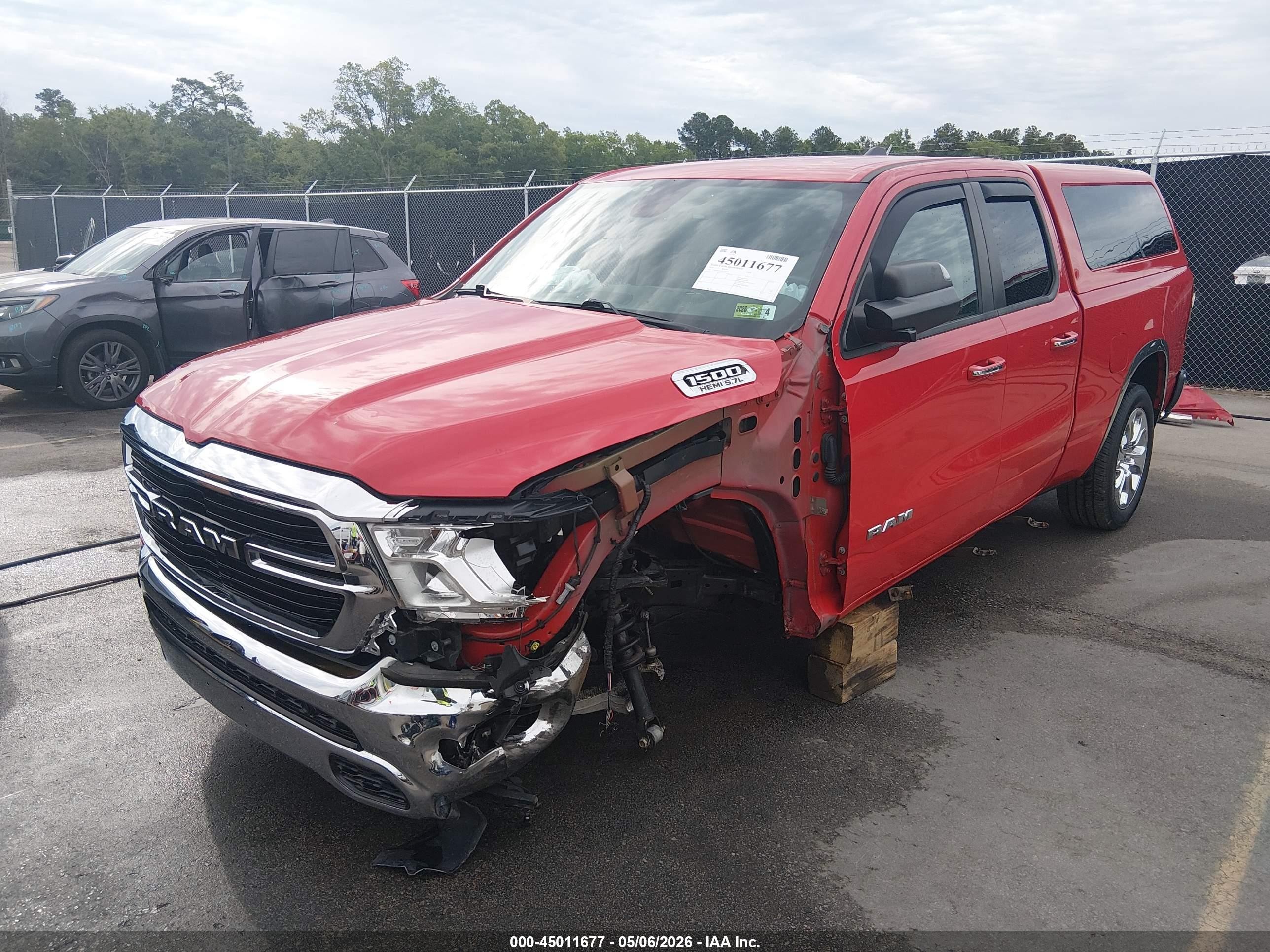 2020 Ram 1500 Big Horn  4x4 6'4 Box Red vin: 1C6SRFBT2LN110099