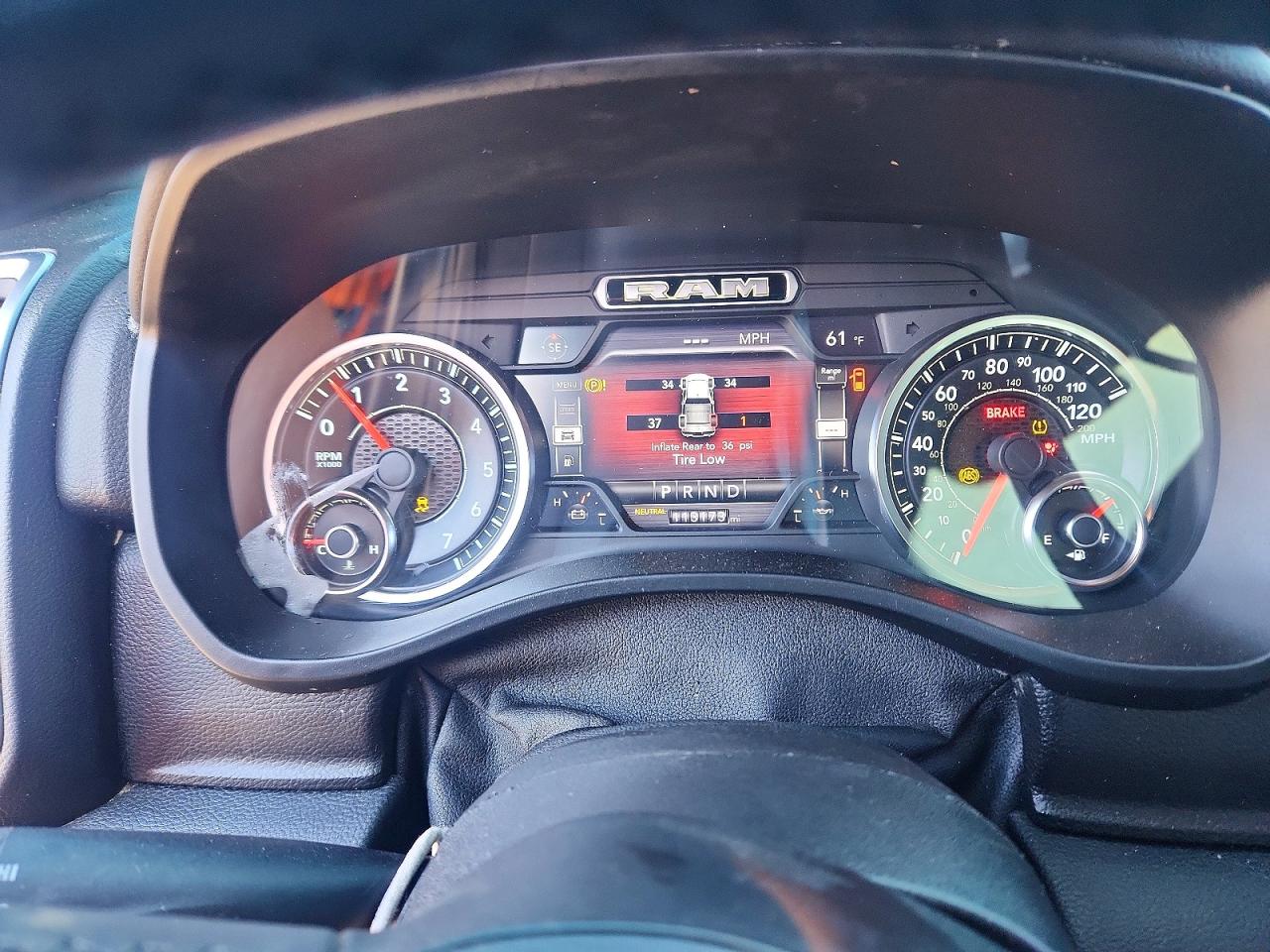 2019 Ram 1500 Big Horn Black vin: 1C6SRFBT4KN701484