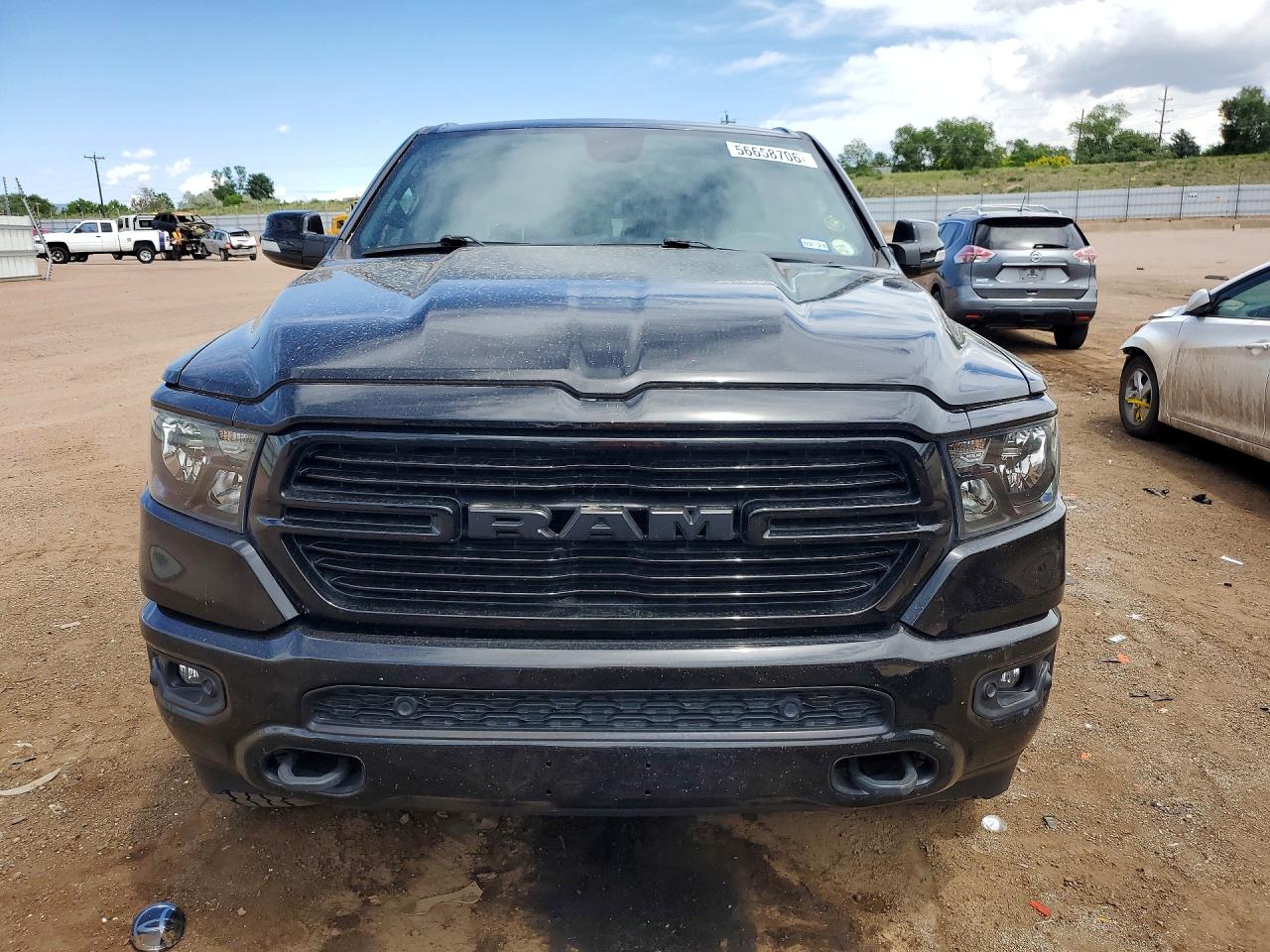2019 Ram 1500 Big Horn Black vin: 1C6SRFBT7KN784554