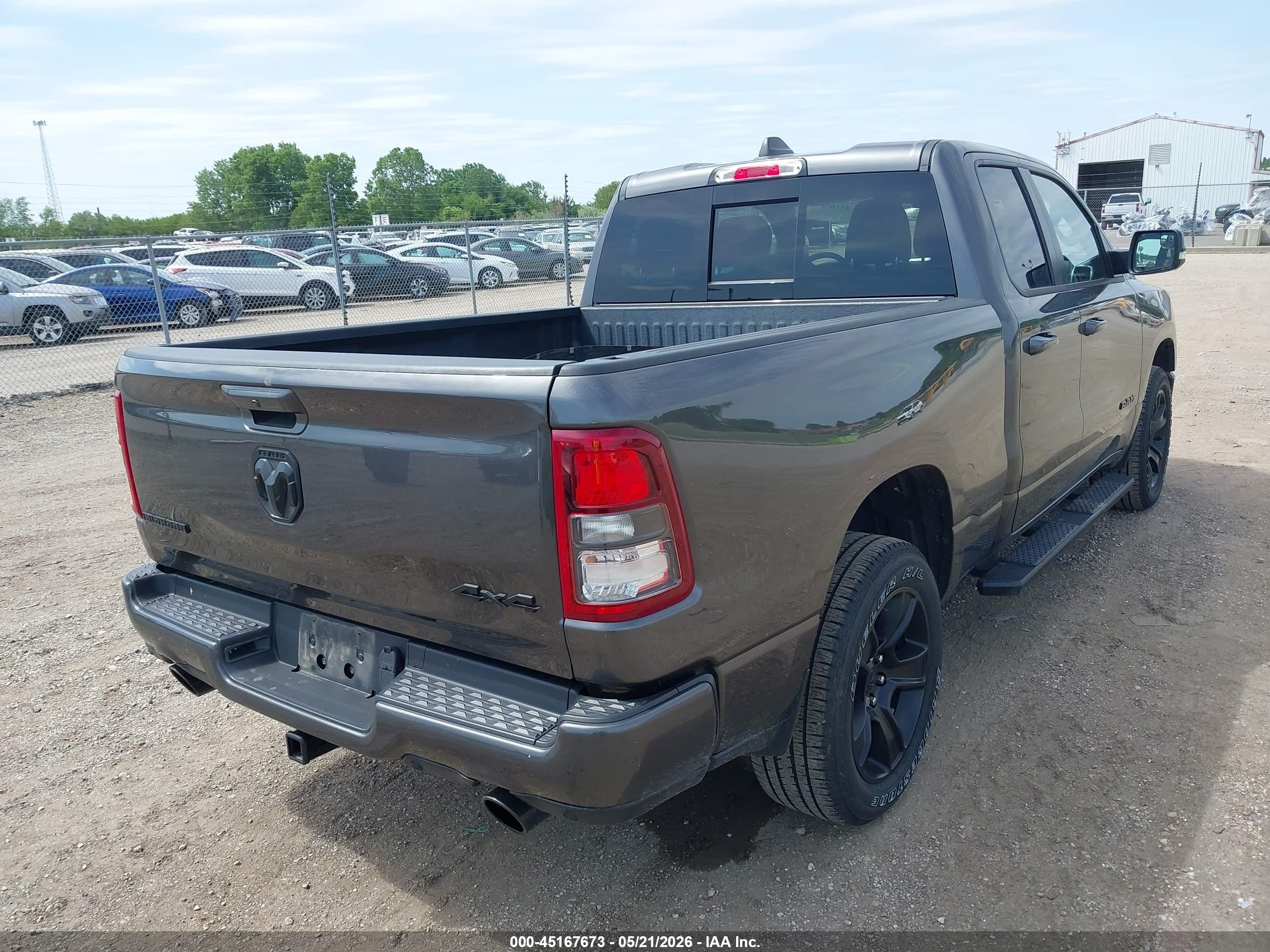 2021 Ram 1500 Big Horn  4x4 6'4 Box Gray vin: 1C6SRFBT8MN791094