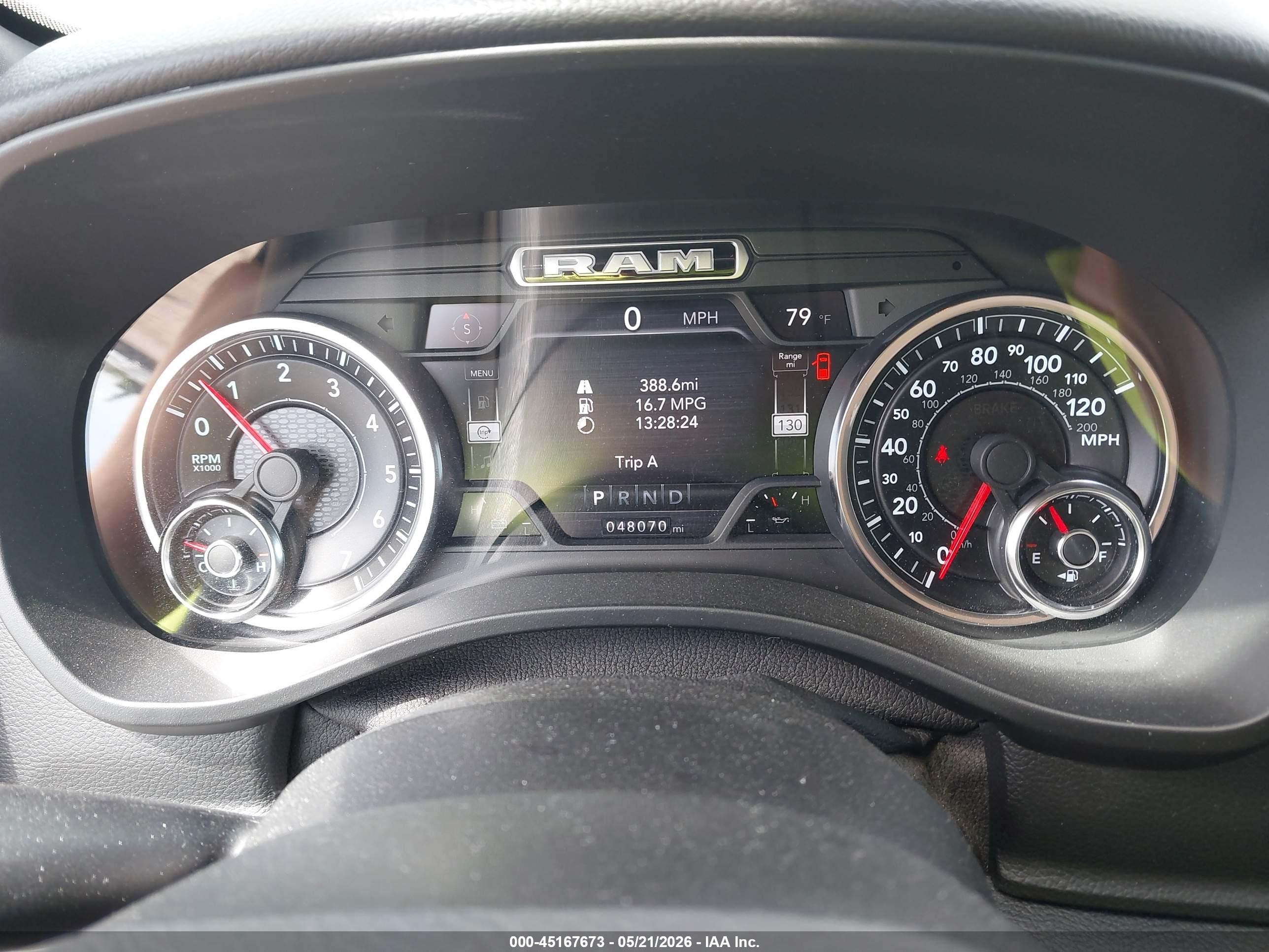 2021 Ram 1500 Big Horn  4x4 6'4 Box Gray vin: 1C6SRFBT8MN791094