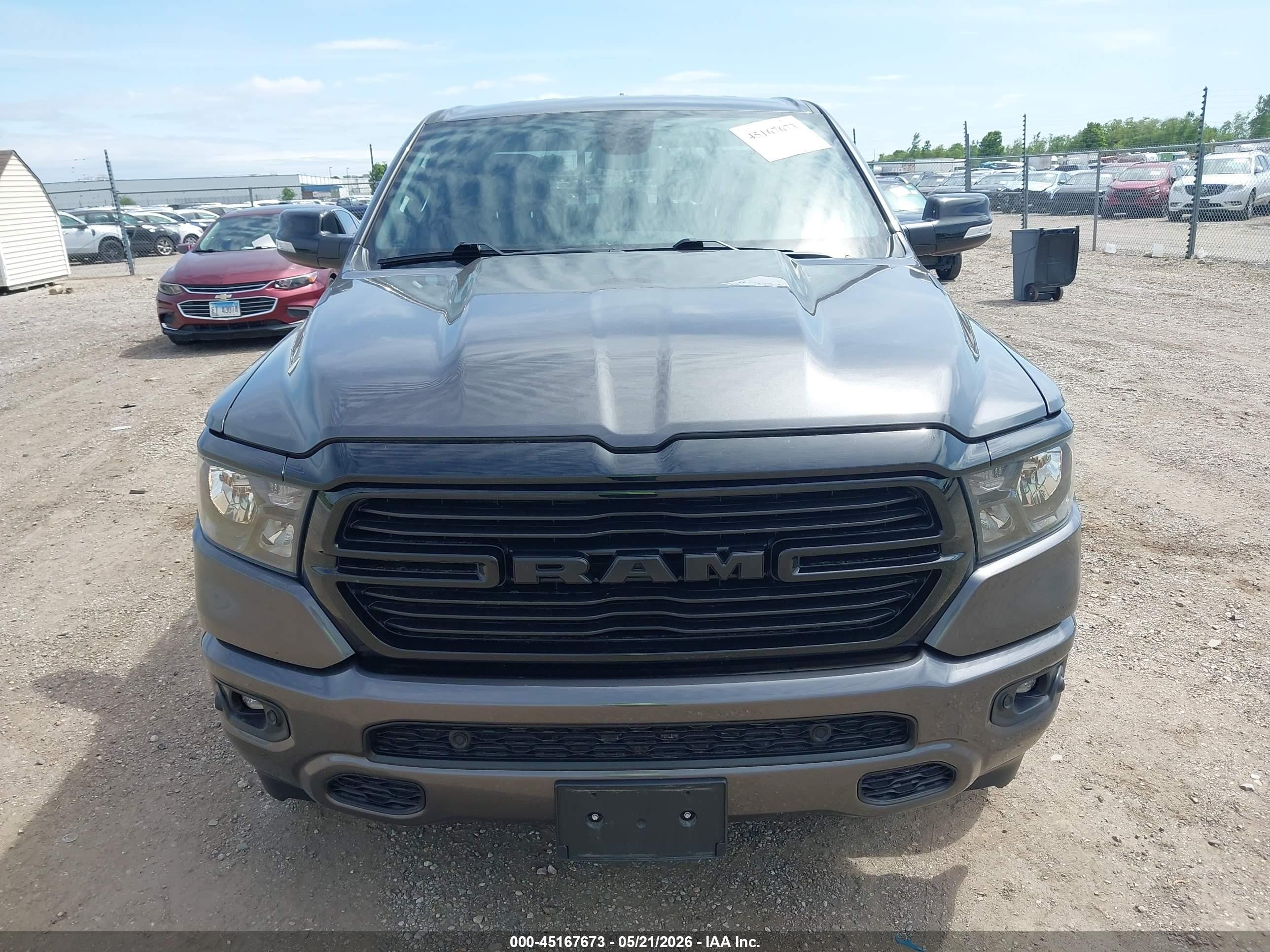 2021 Ram 1500 Big Horn  4x4 6'4 Box Gray vin: 1C6SRFBT8MN791094