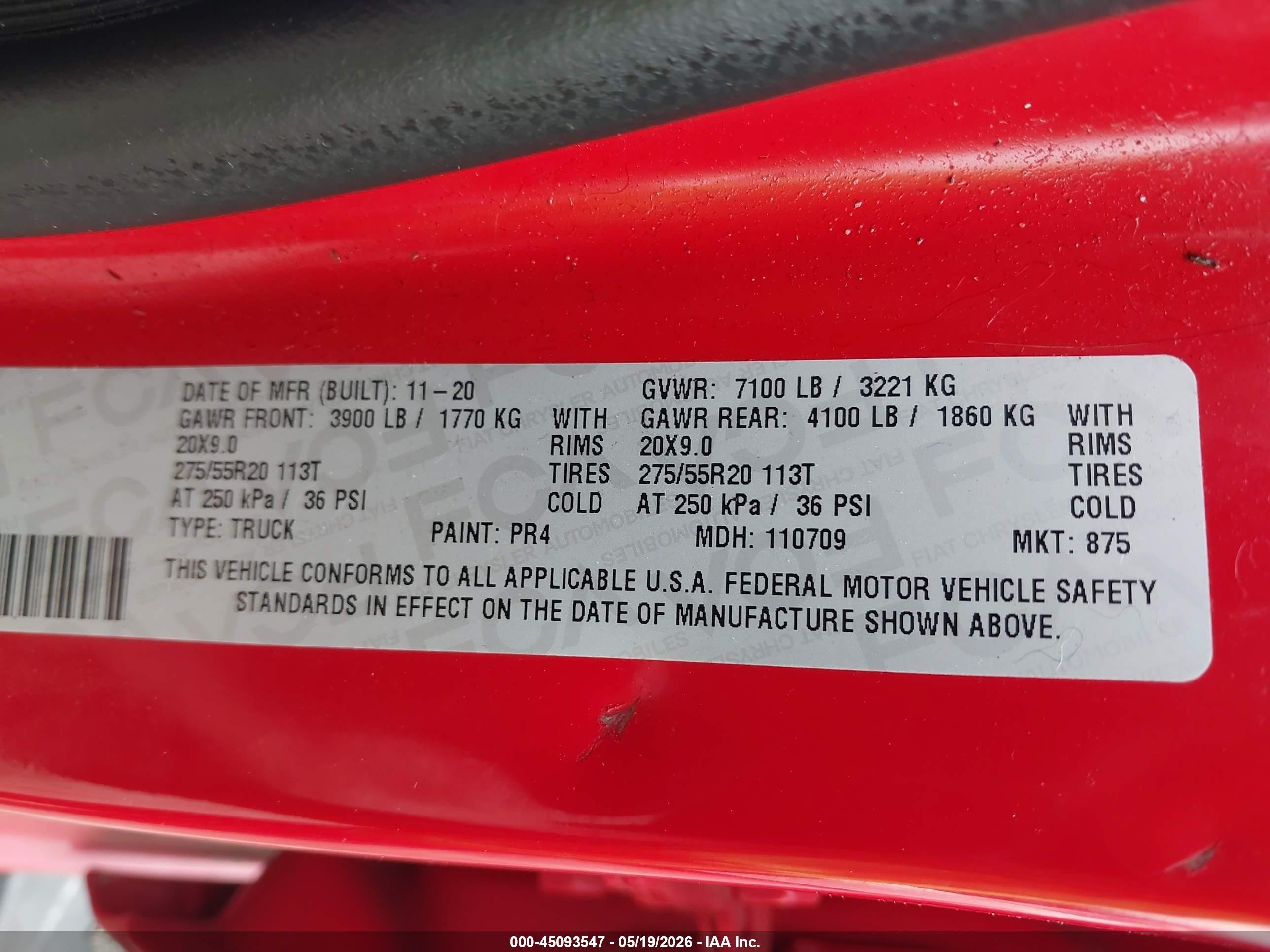2021 Ram 1500 Big Horn  4x4 6'4 Box Red vin: 1C6SRFBTXMN586845