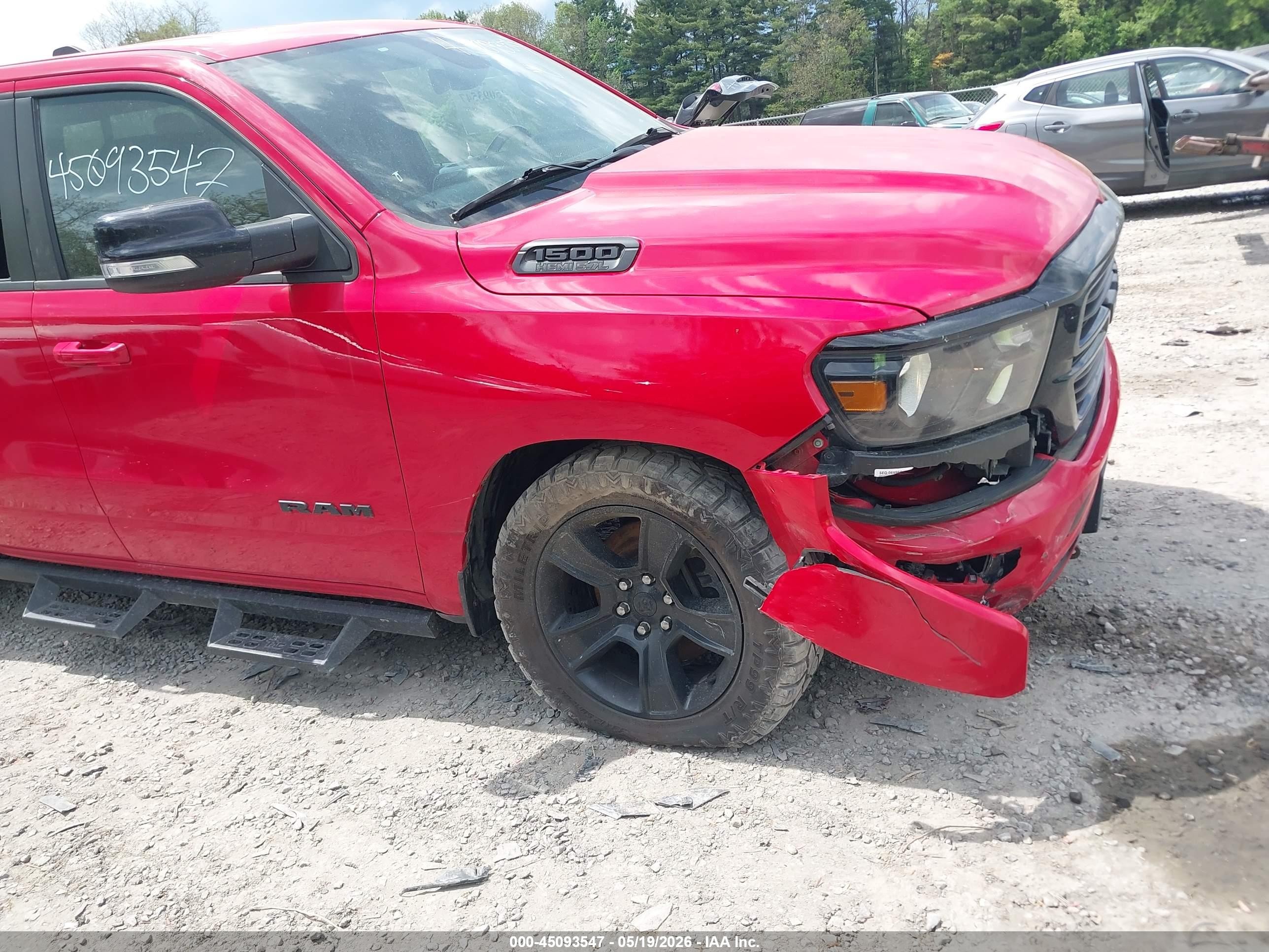 2021 Ram 1500 Big Horn  4x4 6'4 Box Red vin: 1C6SRFBTXMN586845