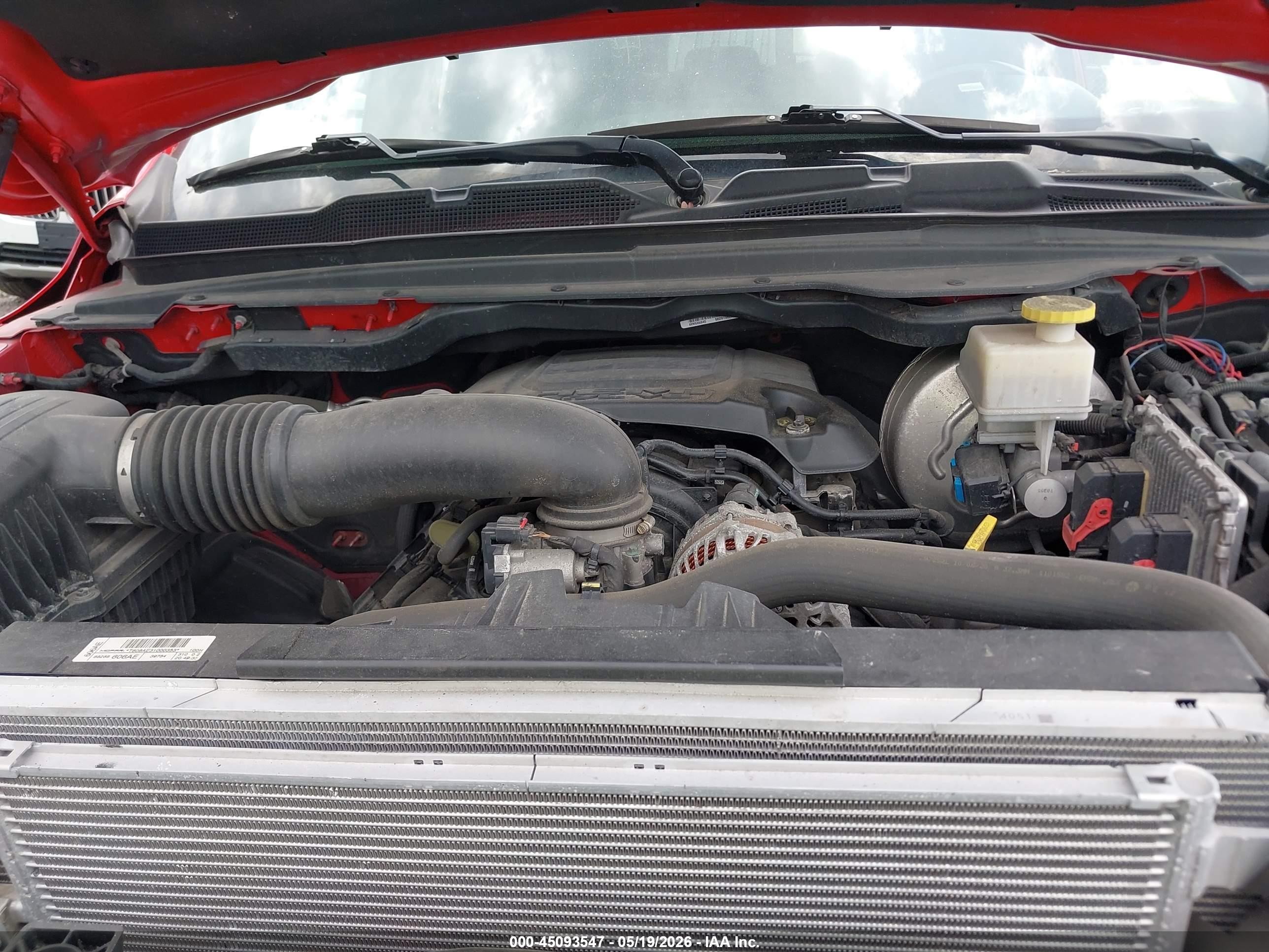 2021 Ram 1500 Big Horn  4x4 6'4 Box Red vin: 1C6SRFBTXMN586845