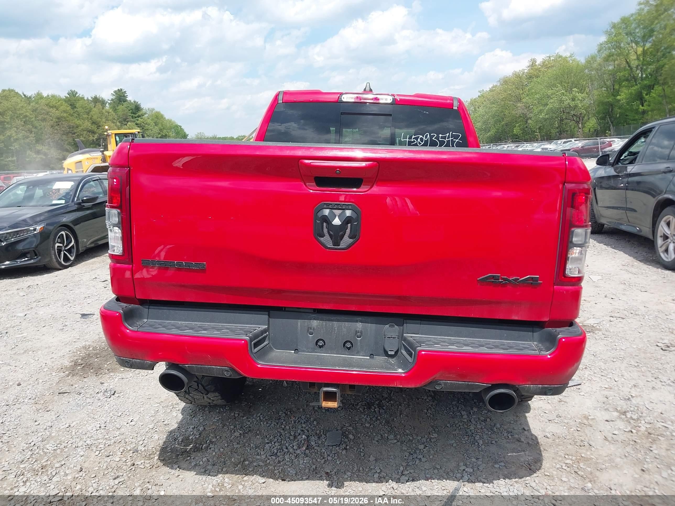 2021 Ram 1500 Big Horn  4x4 6'4 Box Red vin: 1C6SRFBTXMN586845