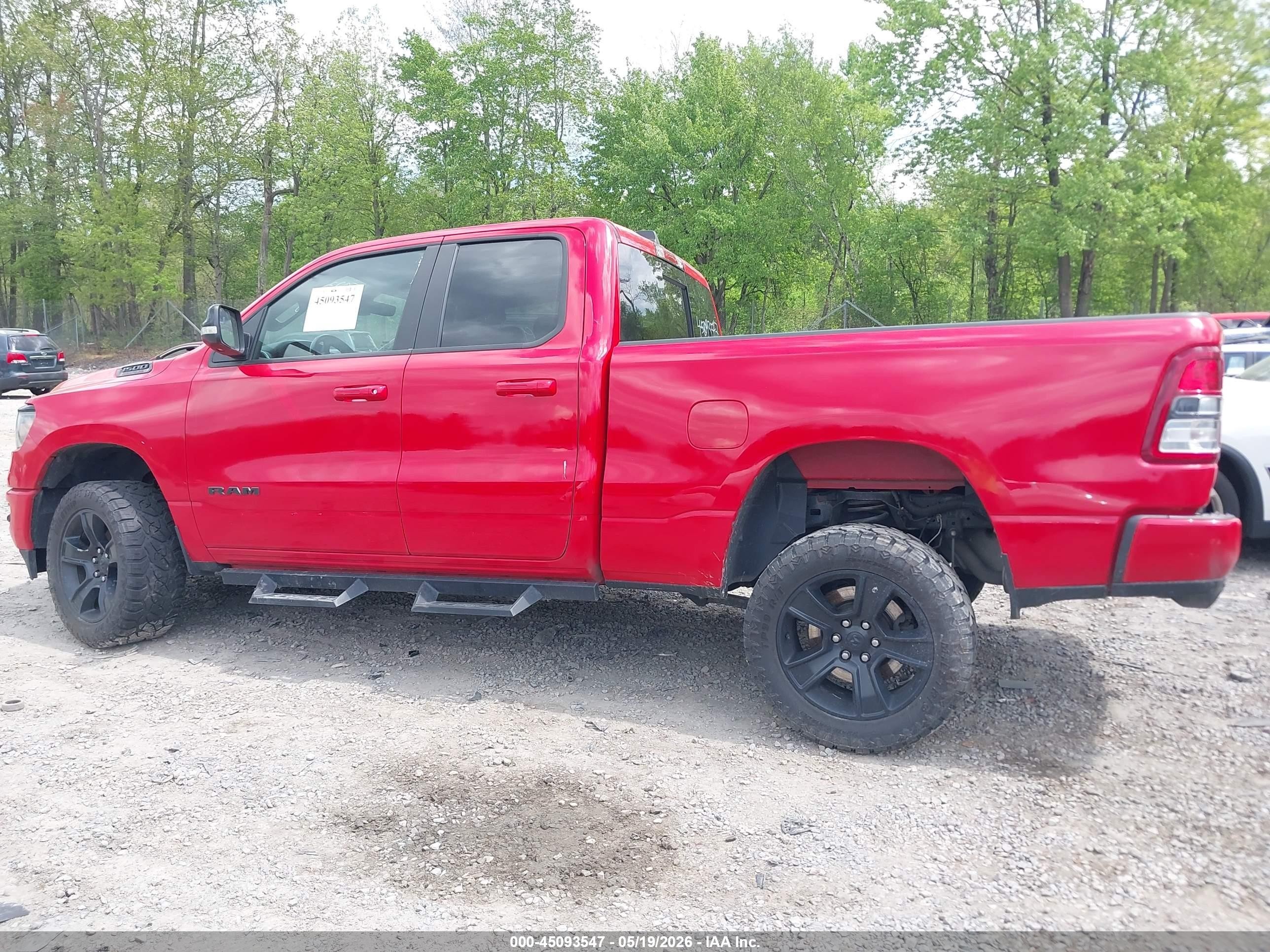 2021 Ram 1500 Big Horn  4x4 6'4 Box Red vin: 1C6SRFBTXMN586845