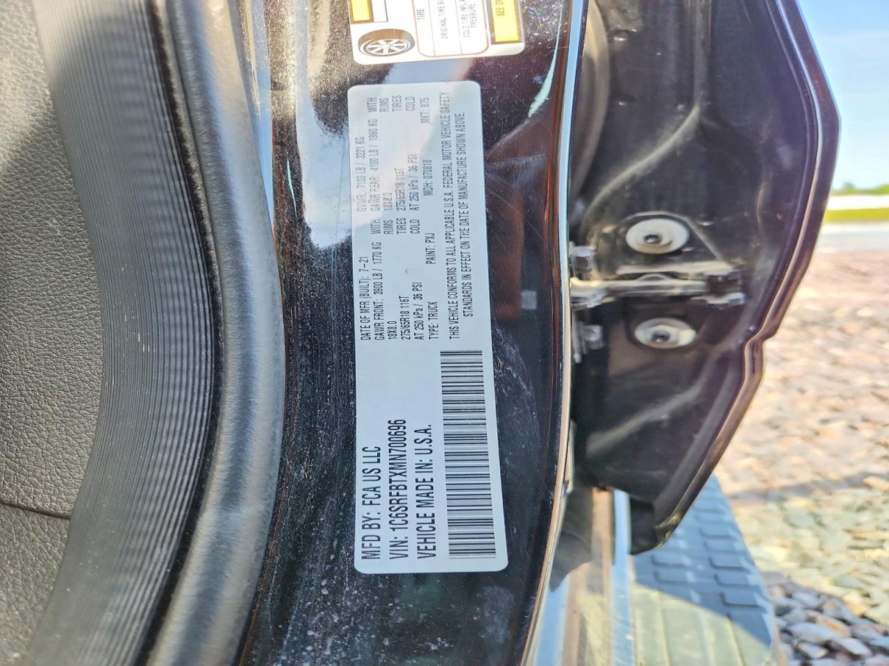 2021 Ram 1500 Big Horn Black vin: 1C6SRFBTXMN700696