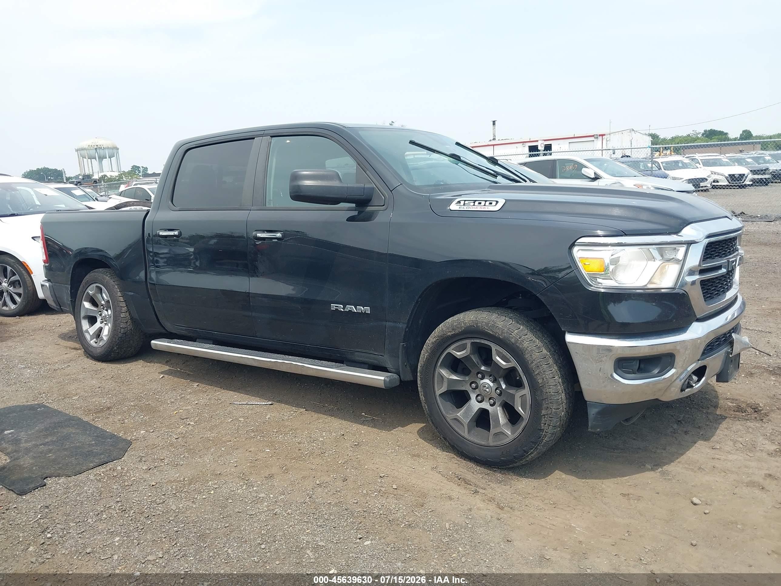 2020 Ram 1500 Big Horn  4x4 5'7 Box Black vin: 1C6SRFFM4LN248388