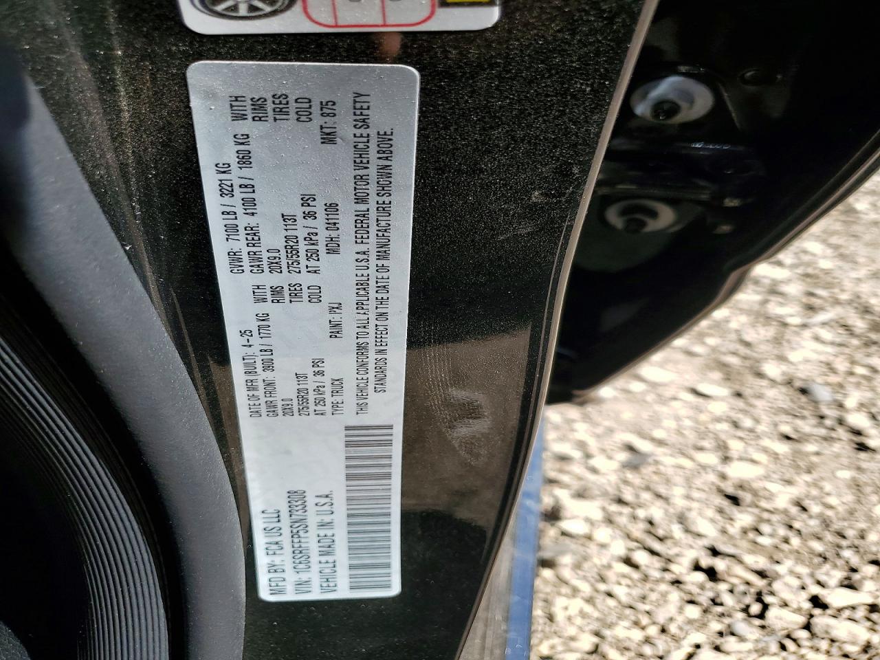 2025 Ram 1500 Big Horn Black vin: 1C6SRFFP5SN733308