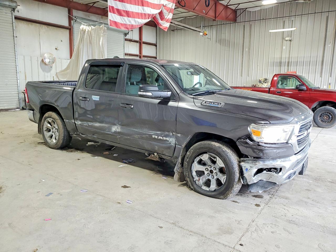 2021 Ram 1500 Big Horn Серый vin: 1C6SRFFT1MN774468