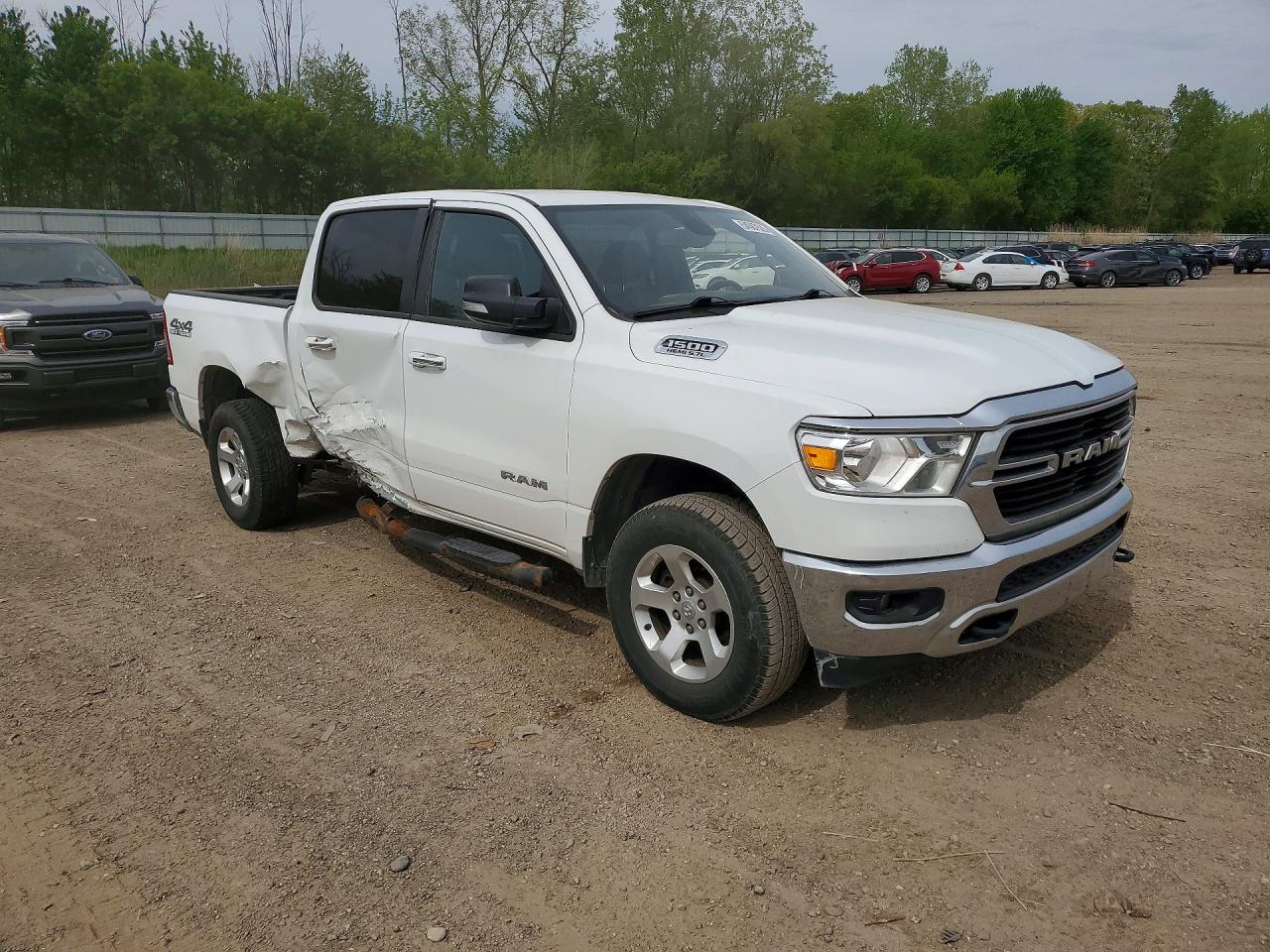 2019 Ram 1500 Big Horn White vin: 1C6SRFFT2KN575510