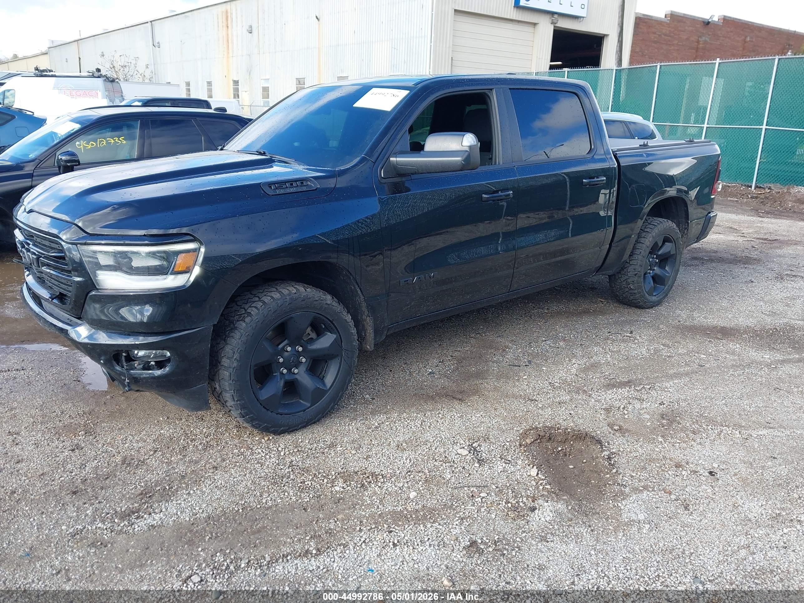 2019 Ram 1500 Big Horn/lone Star  4x4 5'7 Box Black vin: 1C6SRFFT3KN854755