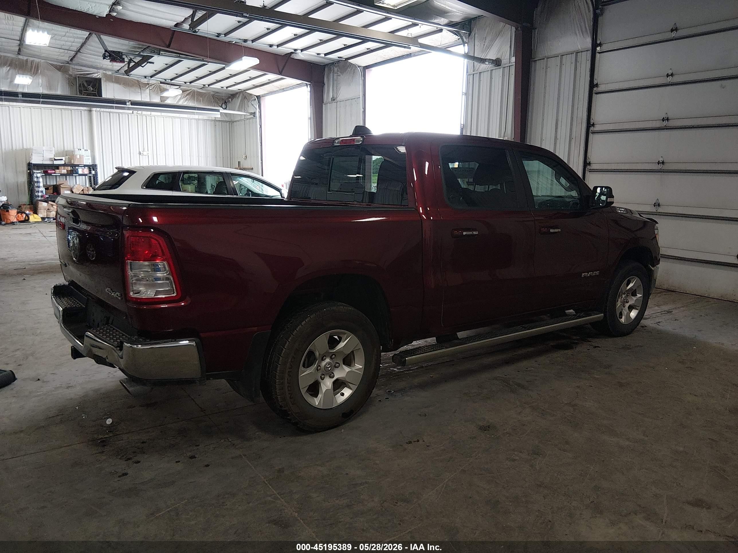 2020 Ram 1500 Big Horn  4x4 5'7 Box Red vin: 1C6SRFFT3LN115094