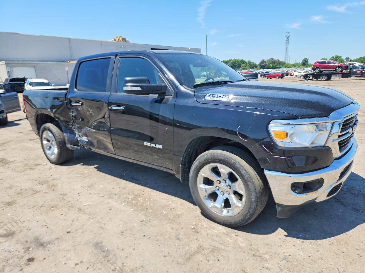 2020 Ram 1500 Big Horn Black vin: 1C6SRFFT5LN326121