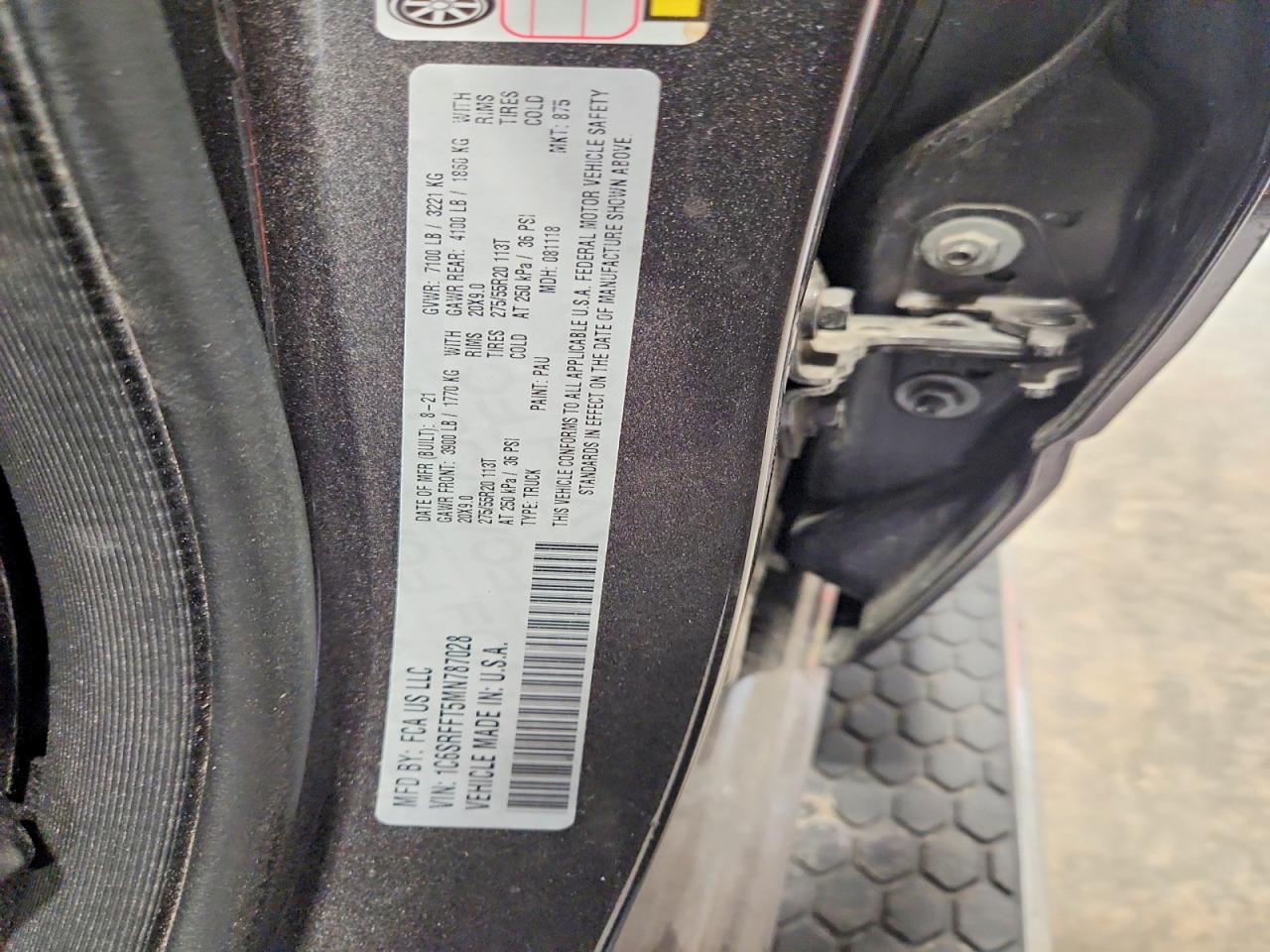 2021 Ram 1500 Big Horn Gray vin: 1C6SRFFT5MN787028