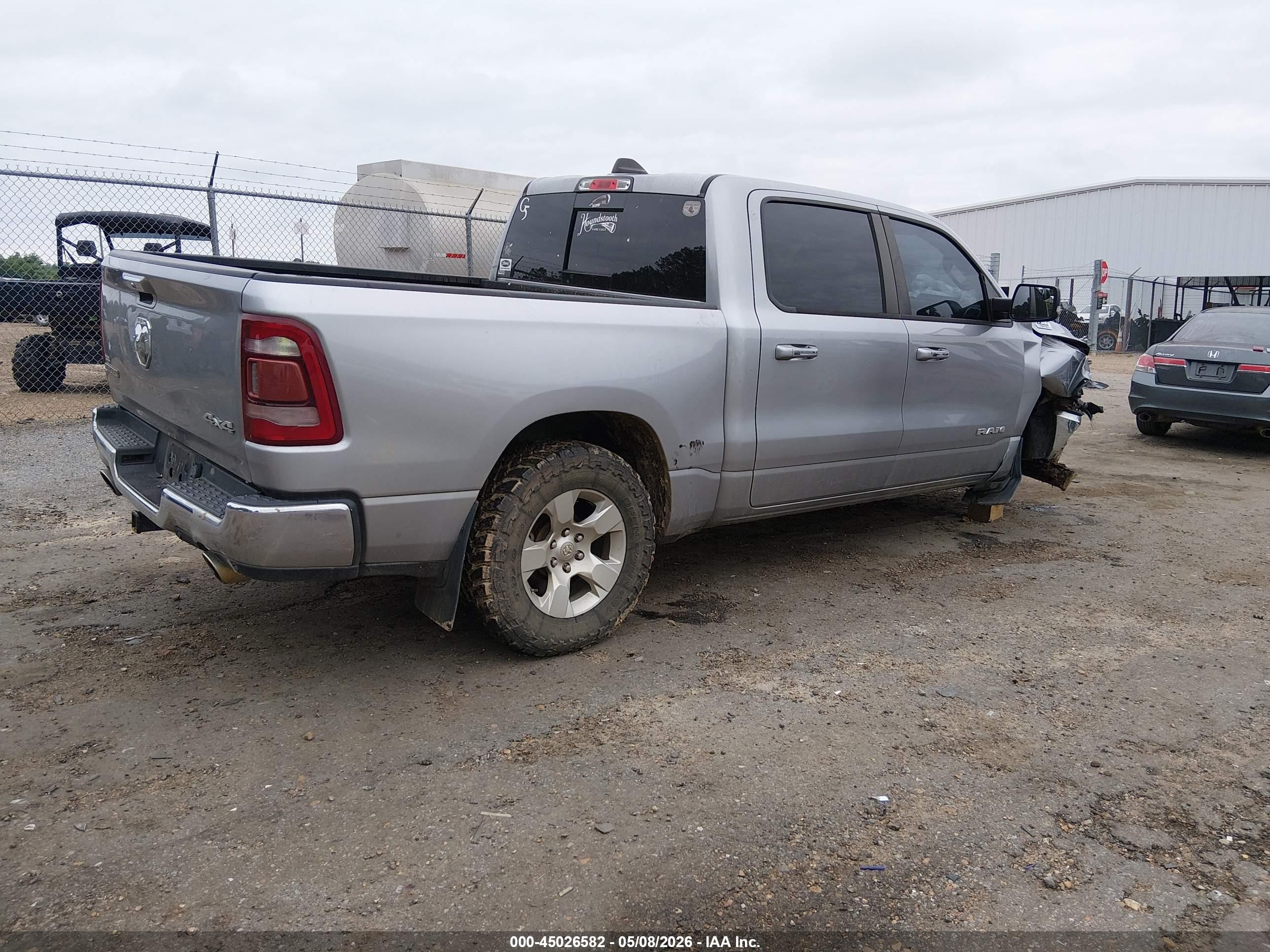 2019 Ram 1500 Big Horn/lone Star  4x4 5'7 Box Gray vin: 1C6SRFFT6KN692667