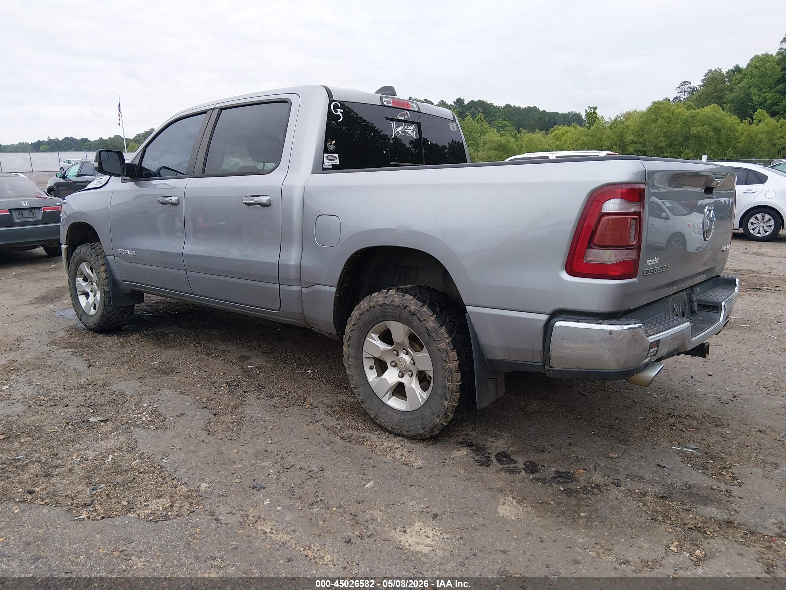 2019 Ram 1500 Big Horn/lone Star  4x4 5'7 Box Gray vin: 1C6SRFFT6KN692667