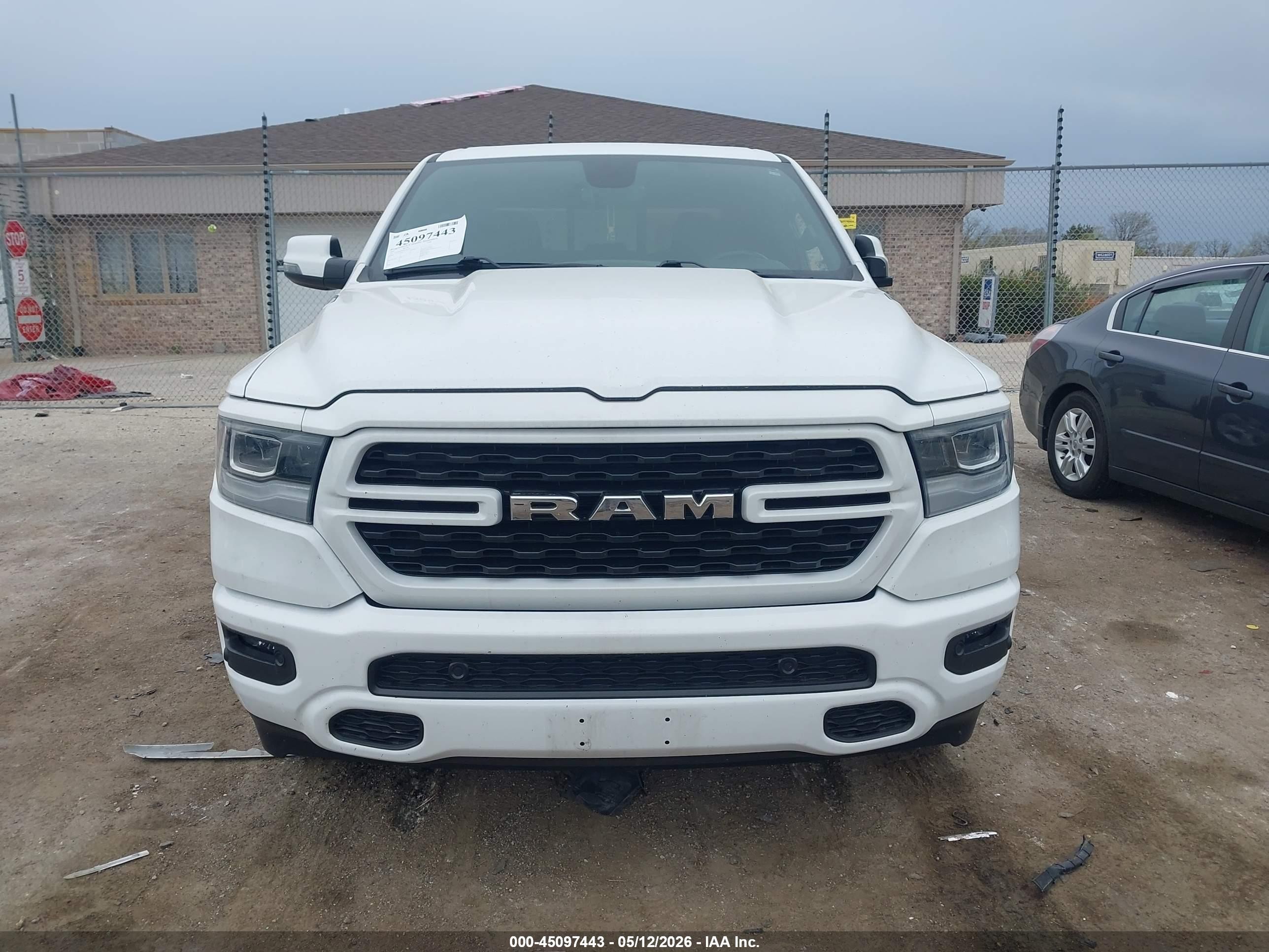 2023 Ram 1500 Big Horn  4x4 5'7 Box White vin: 1C6SRFFT6PN555364