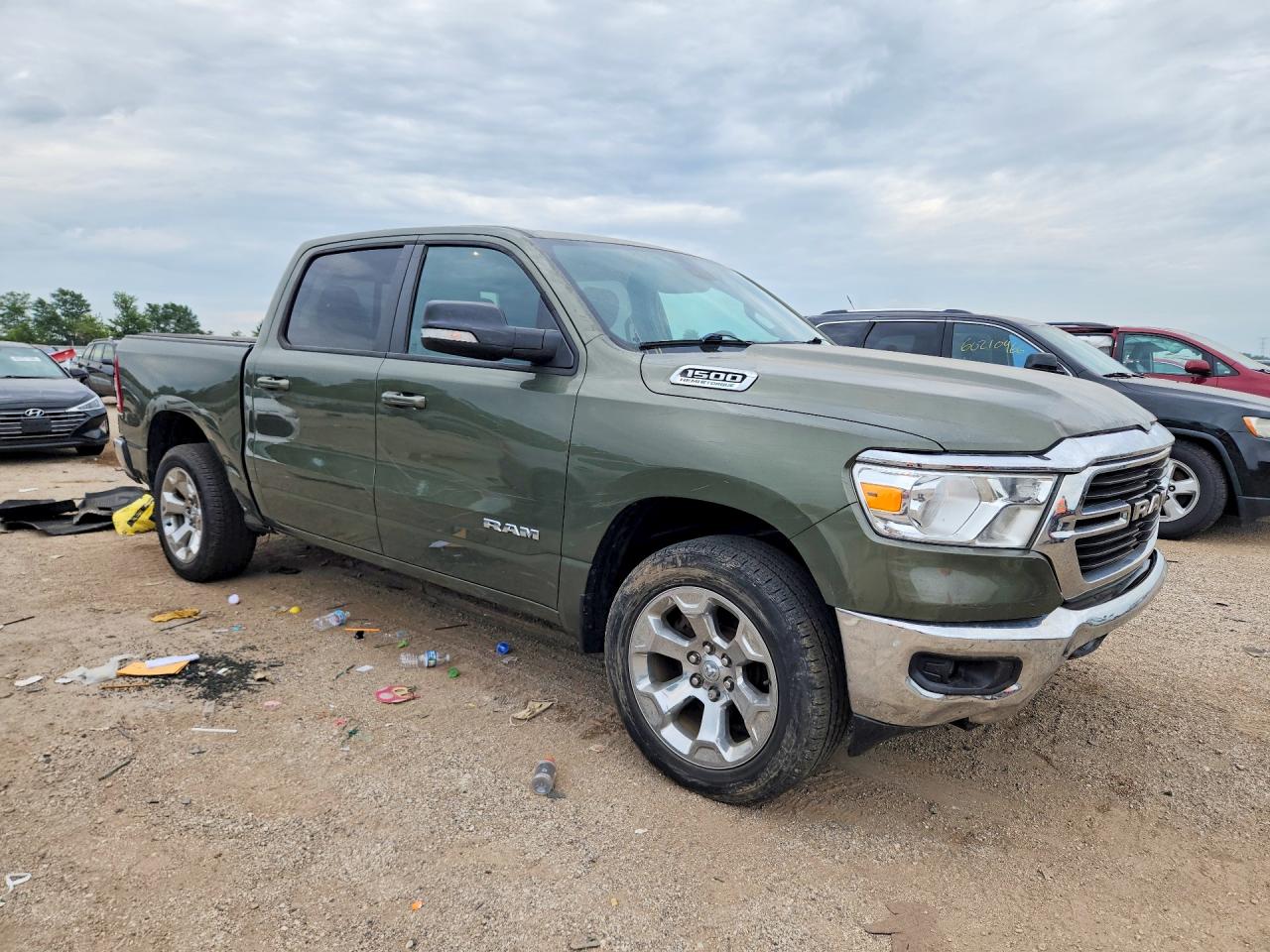 2021 Ram 1500 Big Horn/lone Star Green vin: 1C6SRFFT8MN773432