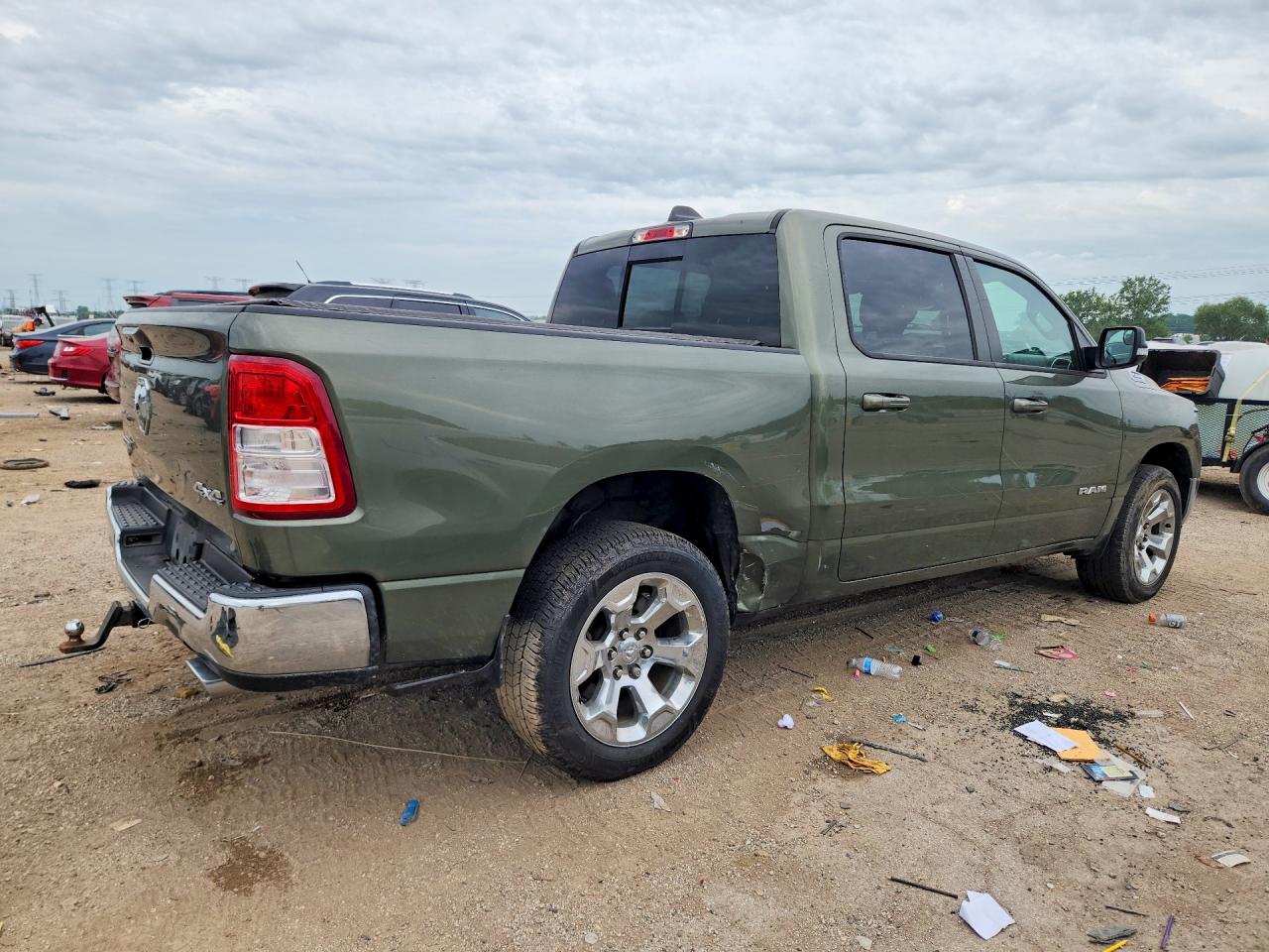 2021 Ram 1500 Big Horn/lone Star Green vin: 1C6SRFFT8MN773432