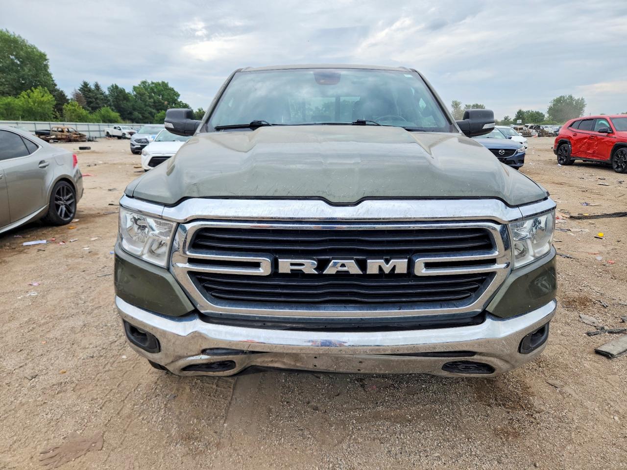 2021 Ram 1500 Big Horn/lone Star Green vin: 1C6SRFFT8MN773432