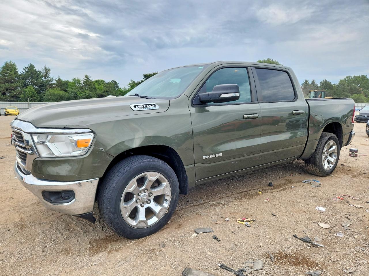 2021 Ram 1500 Big Horn/lone Star Green vin: 1C6SRFFT8MN773432