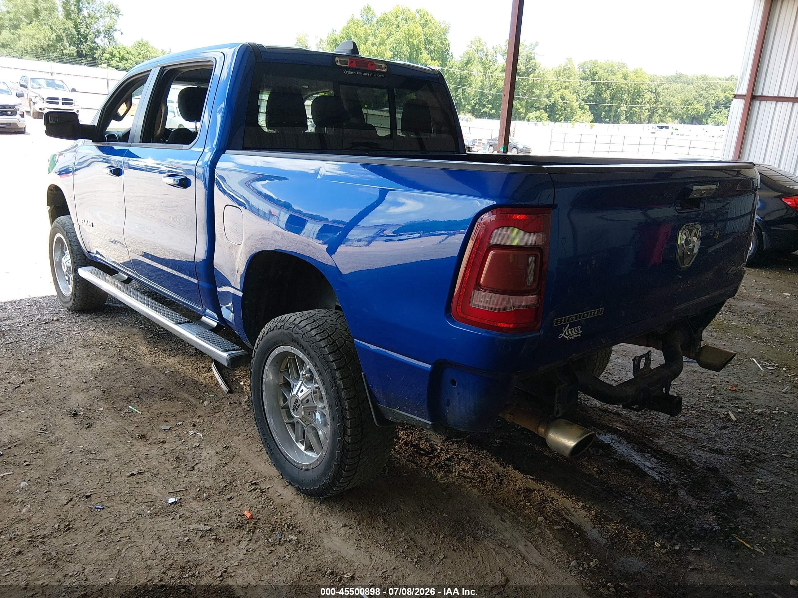 2019 Ram 1500 Big Horn/lone Star  4x4 5'7 Box Blue vin: 1C6SRFFTXKN664838