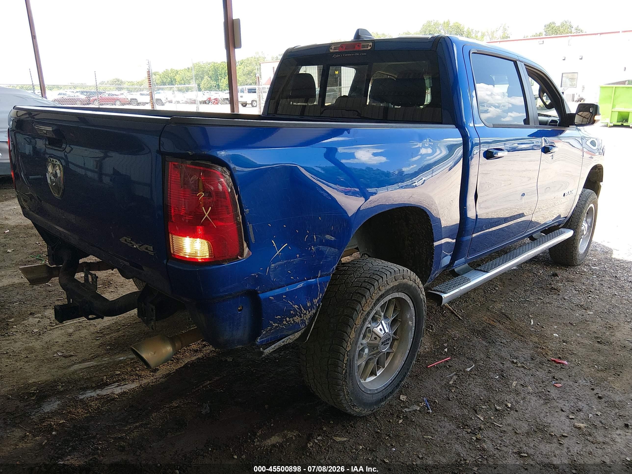 2019 Ram 1500 Big Horn/lone Star  4x4 5'7 Box Blue vin: 1C6SRFFTXKN664838