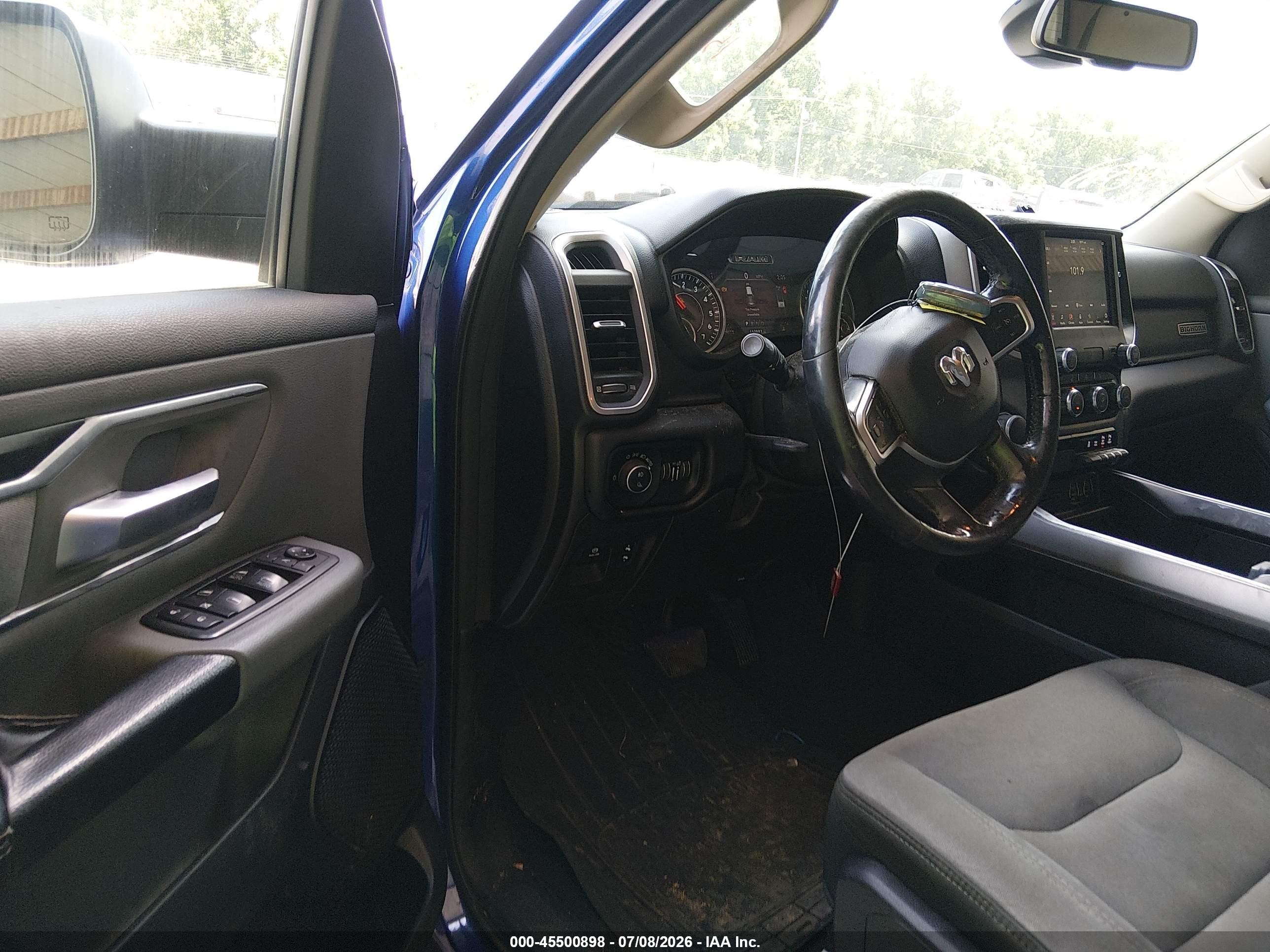 2019 Ram 1500 Big Horn/lone Star  4x4 5'7 Box Blue vin: 1C6SRFFTXKN664838