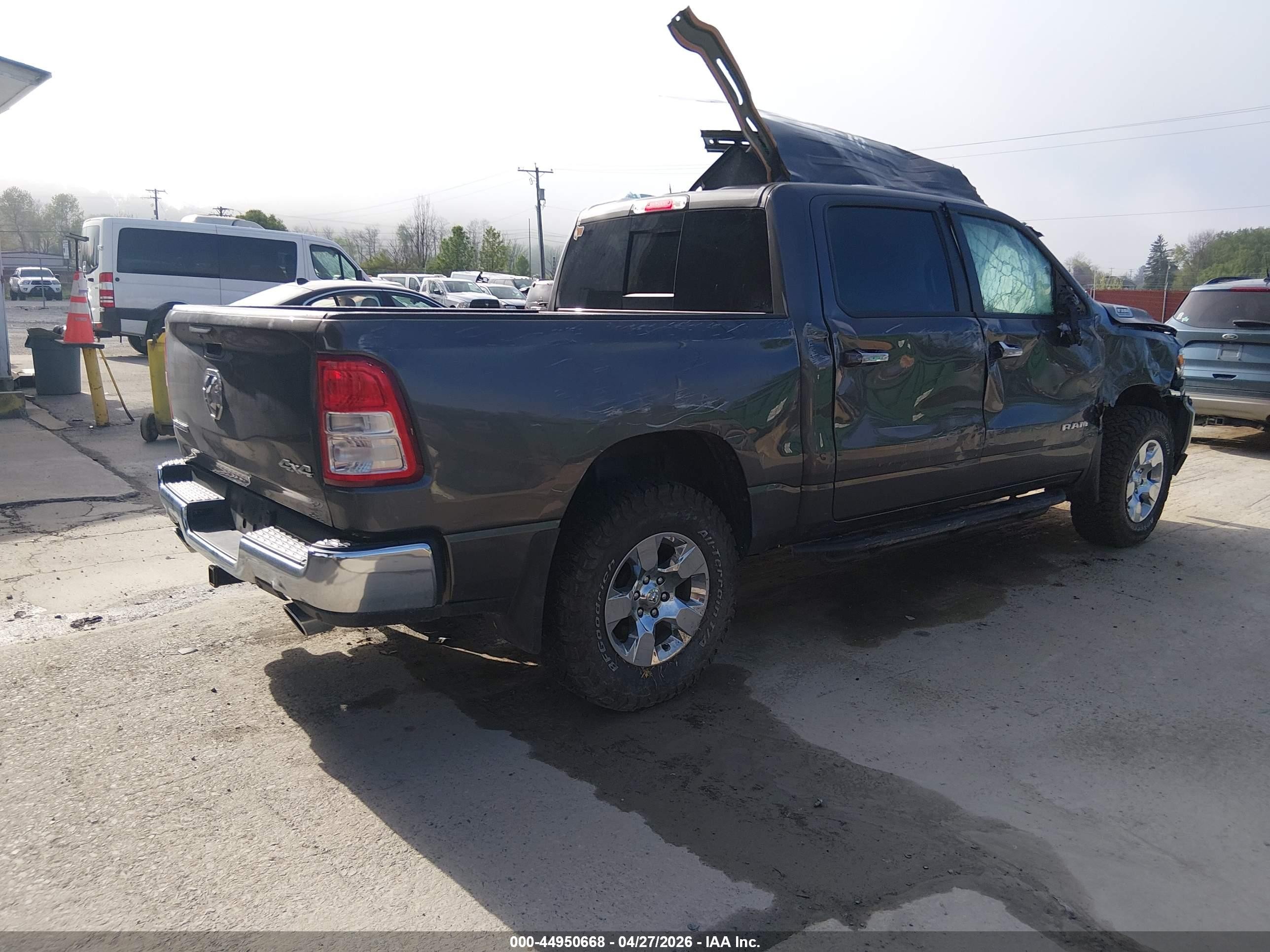 2021 Ram 1500 Big Horn  4x4 5'7 Box Gray vin: 1C6SRFFTXMN759743