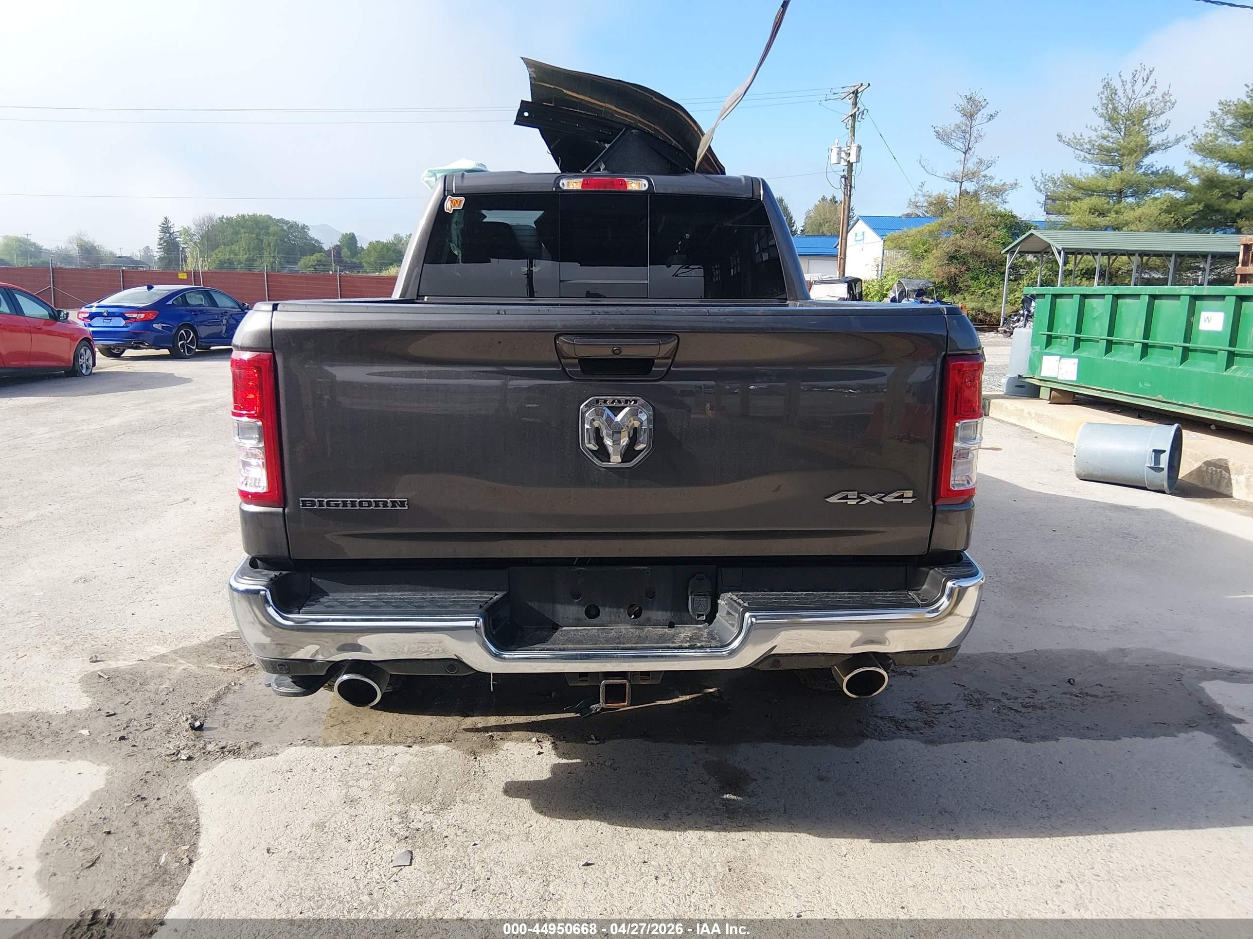 2021 Ram 1500 Big Horn  4x4 5'7 Box Gray vin: 1C6SRFFTXMN759743