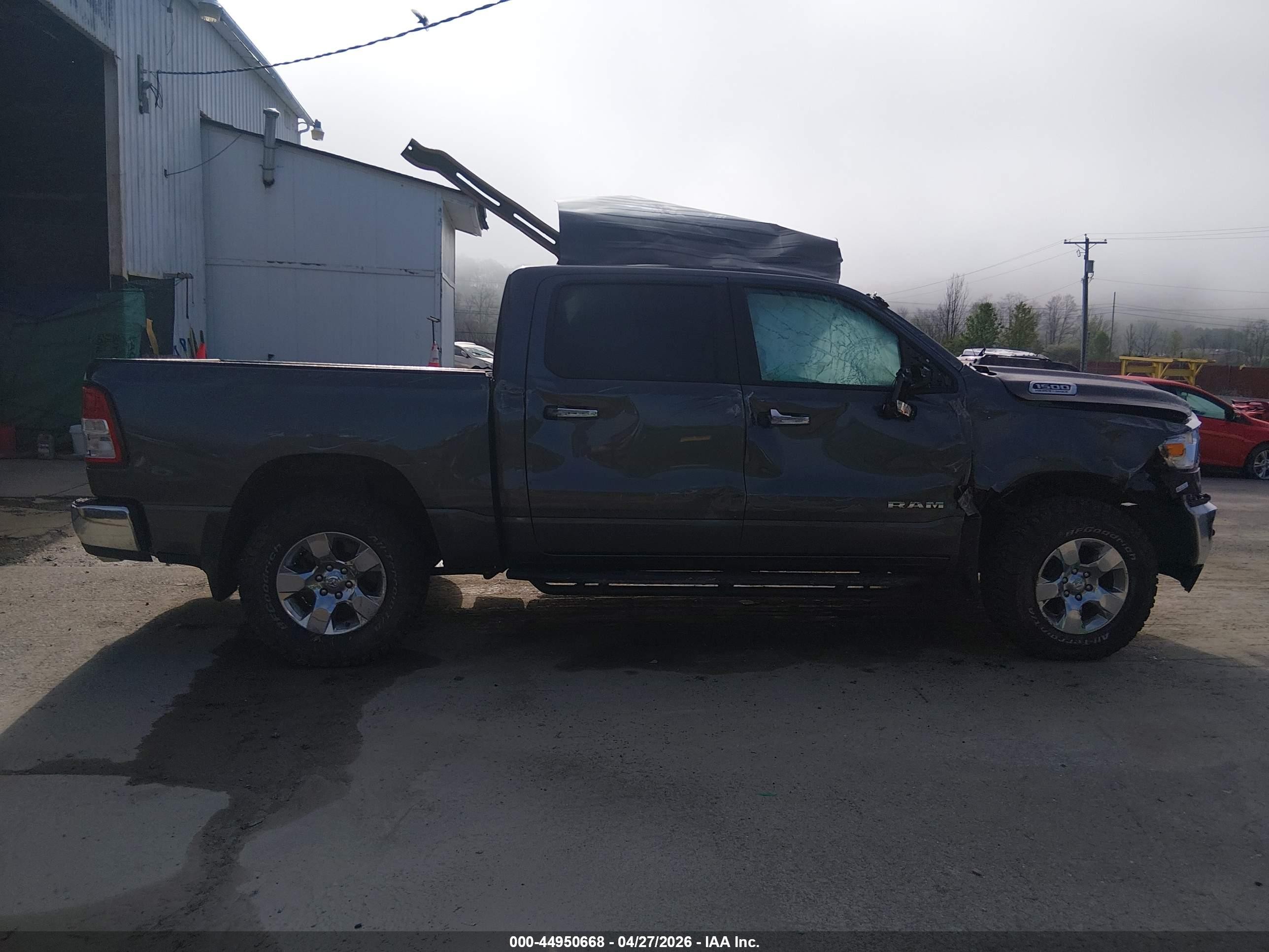 2021 Ram 1500 Big Horn  4x4 5'7 Box Gray vin: 1C6SRFFTXMN759743