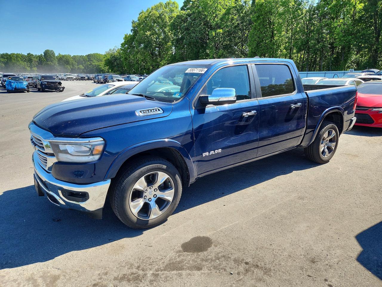 2019 Ram 1500 Laramie Blue vin: 1C6SRFJT2KN650312