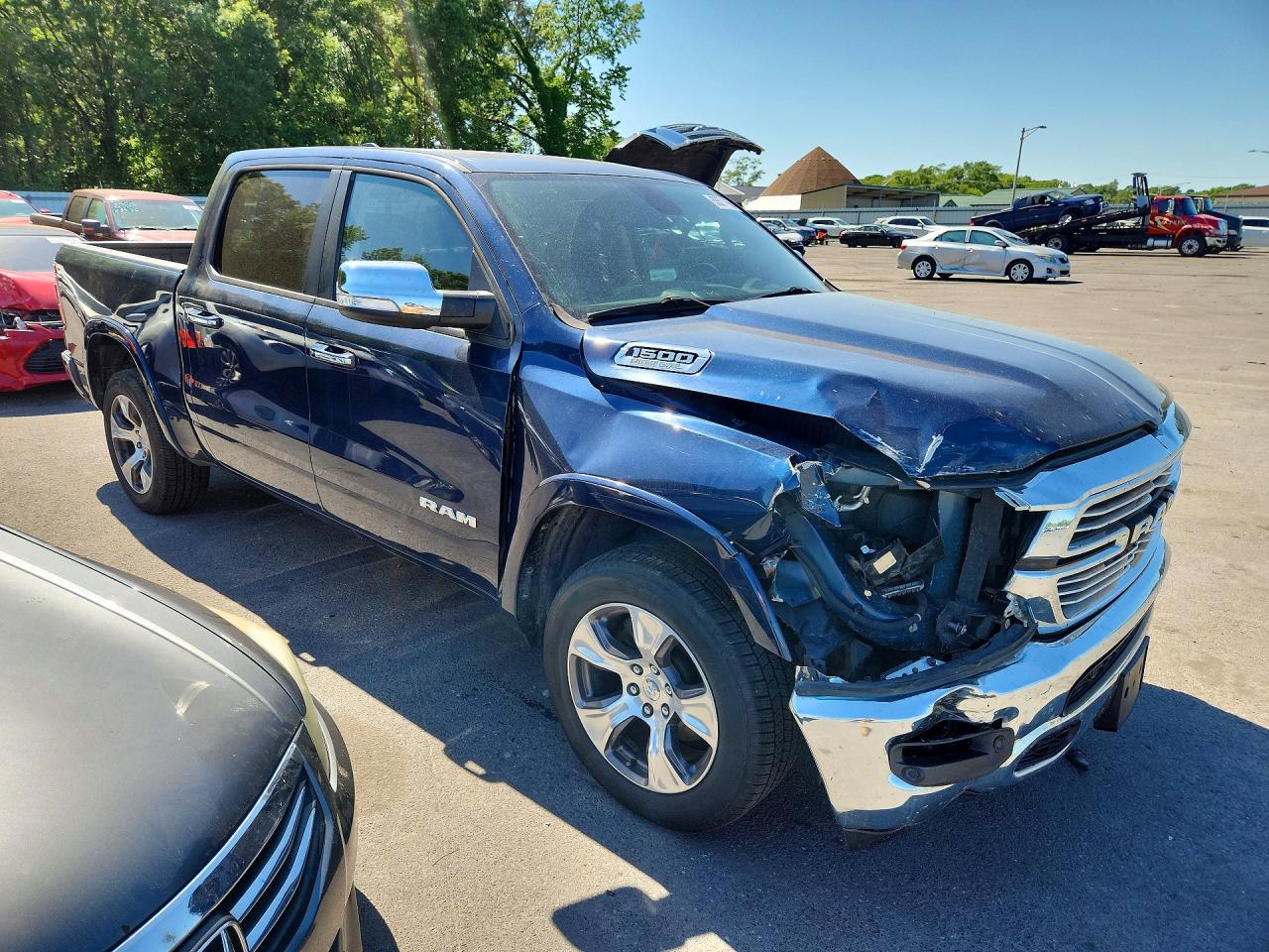 2019 Ram 1500 Laramie Blue vin: 1C6SRFJT2KN650312