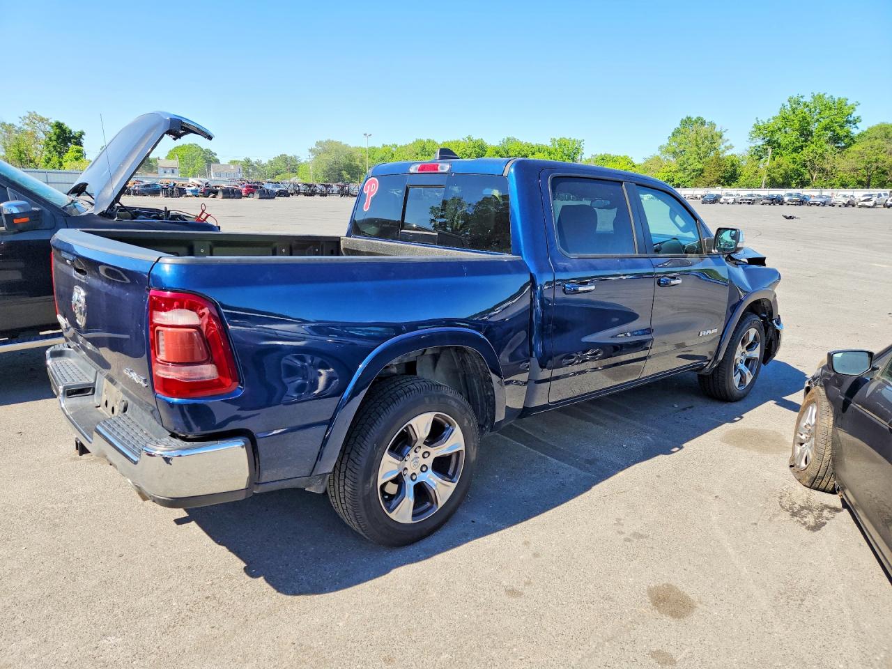 2019 Ram 1500 Laramie Blue vin: 1C6SRFJT2KN650312