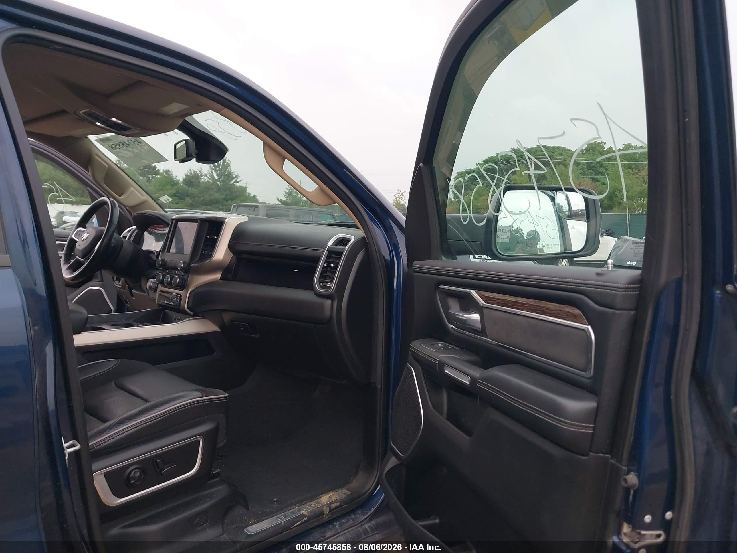 2020 Ram 1500 Laramie  4x4 5'7 Box Dark Blue vin: 1C6SRFJT5LN222476