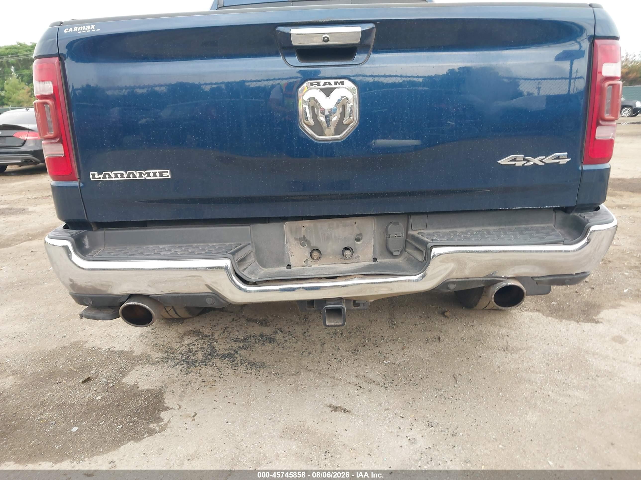 2020 Ram 1500 Laramie  4x4 5'7 Box Dark Blue vin: 1C6SRFJT5LN222476