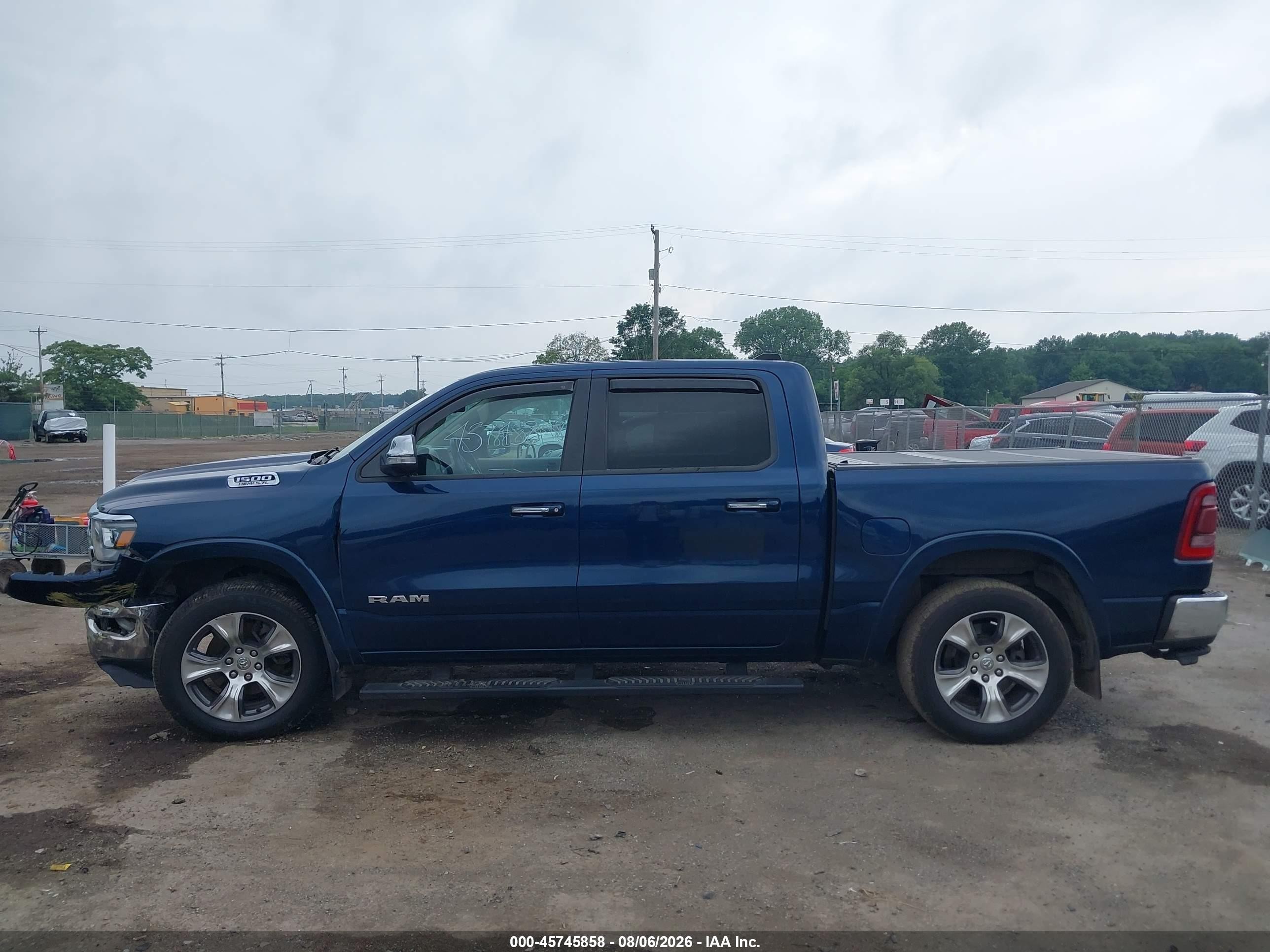 2020 Ram 1500 Laramie  4x4 5'7 Box Dark Blue vin: 1C6SRFJT5LN222476