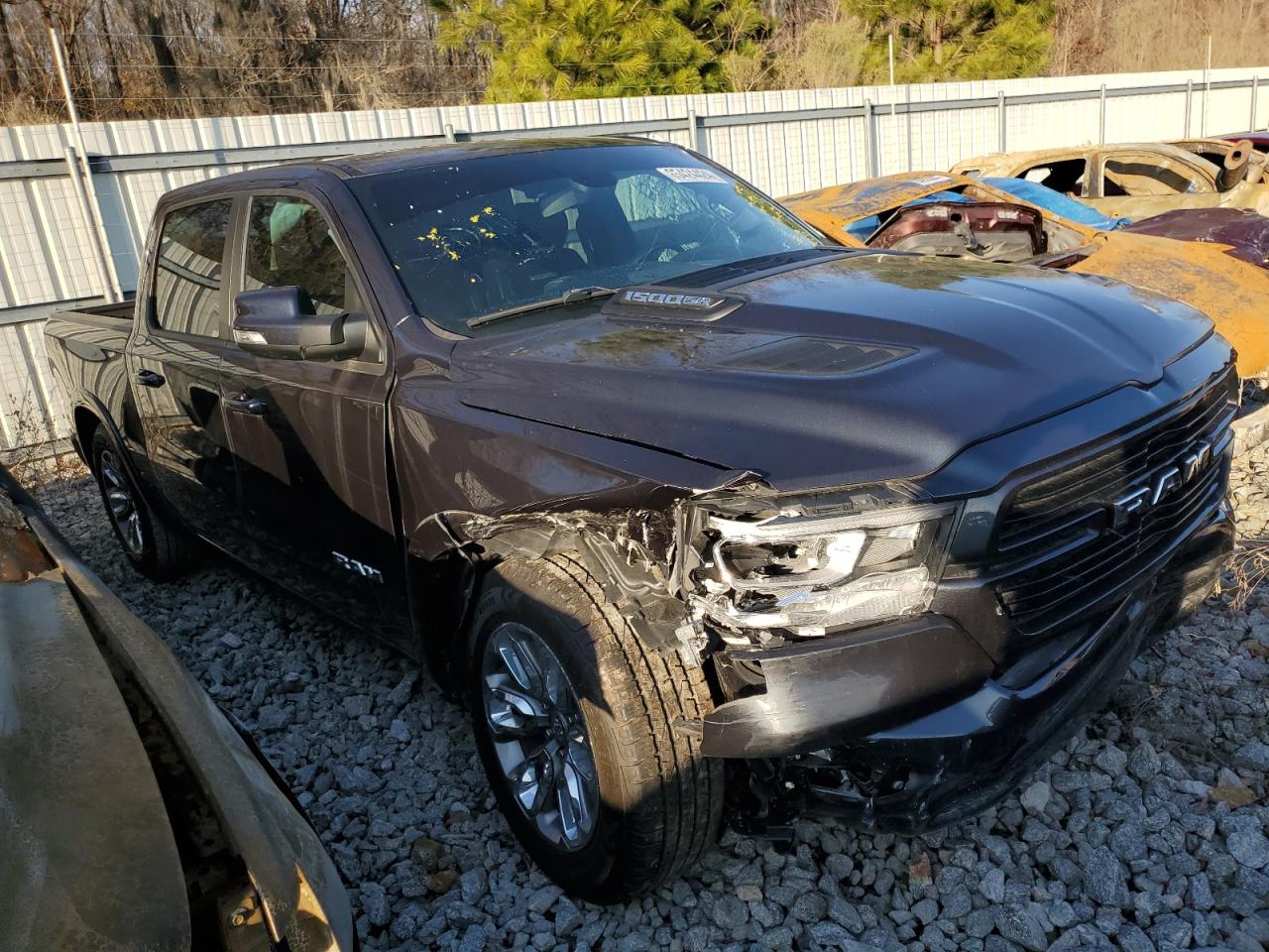 2020 Ram 1500 Laramie Gray vin: 1C6SRFJT5LN335778