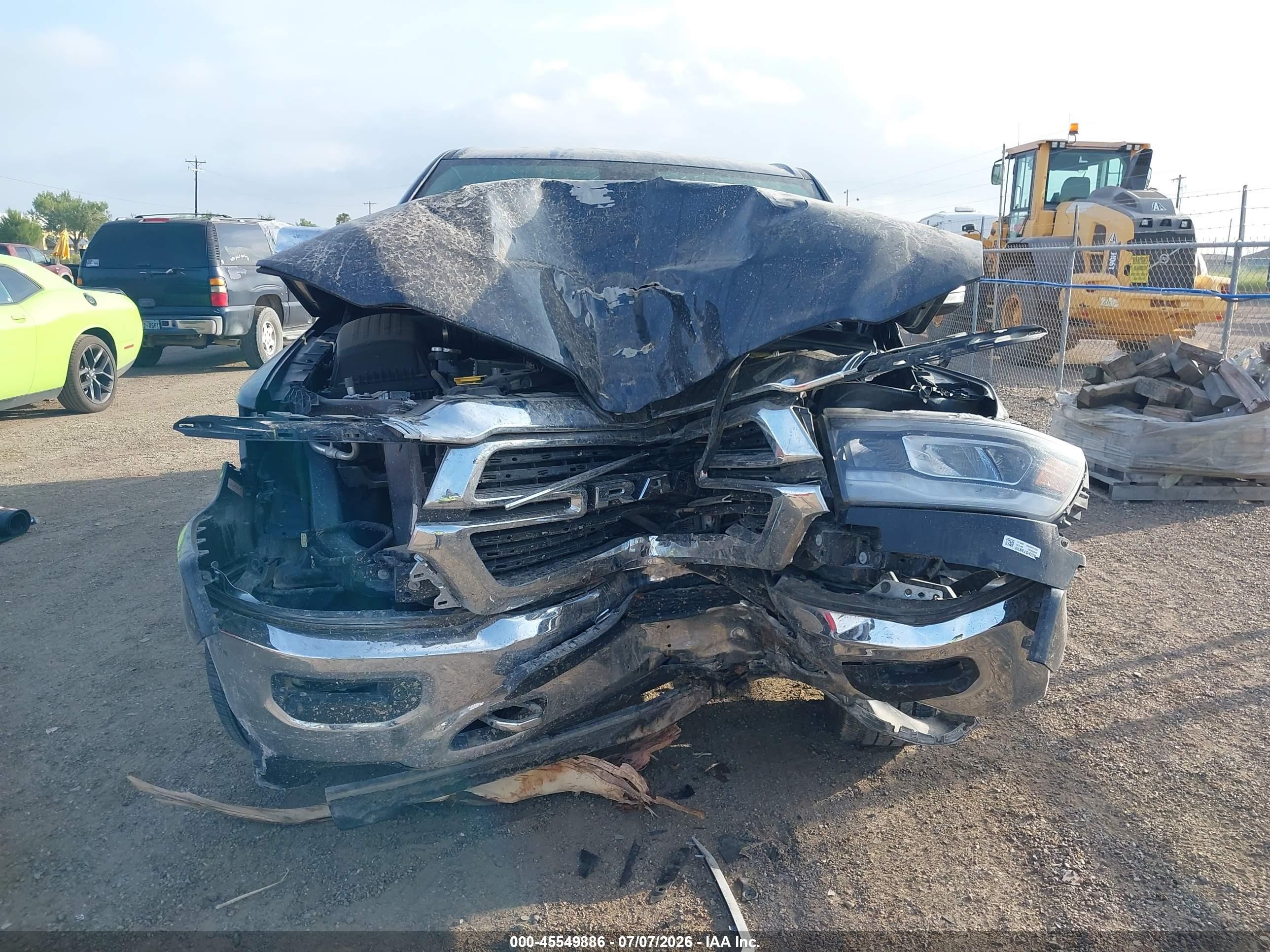 2020 Ram 1500 Laramie  4x4 5'7 Box Blue vin: 1C6SRFJT6LN325650