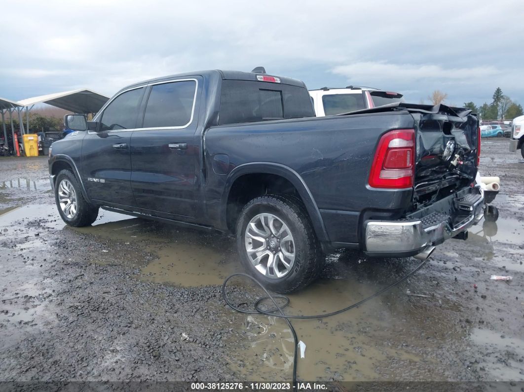 2019 Ram 1500 Longhorn  4x4 5'7" Box Gray vin: 1C6SRFKT4KN839543